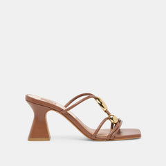 Alayna Cognac Leather Heels / Dolce Vita