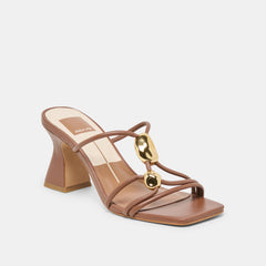 Alayna Cognac Leather Heels / Dolce Vita