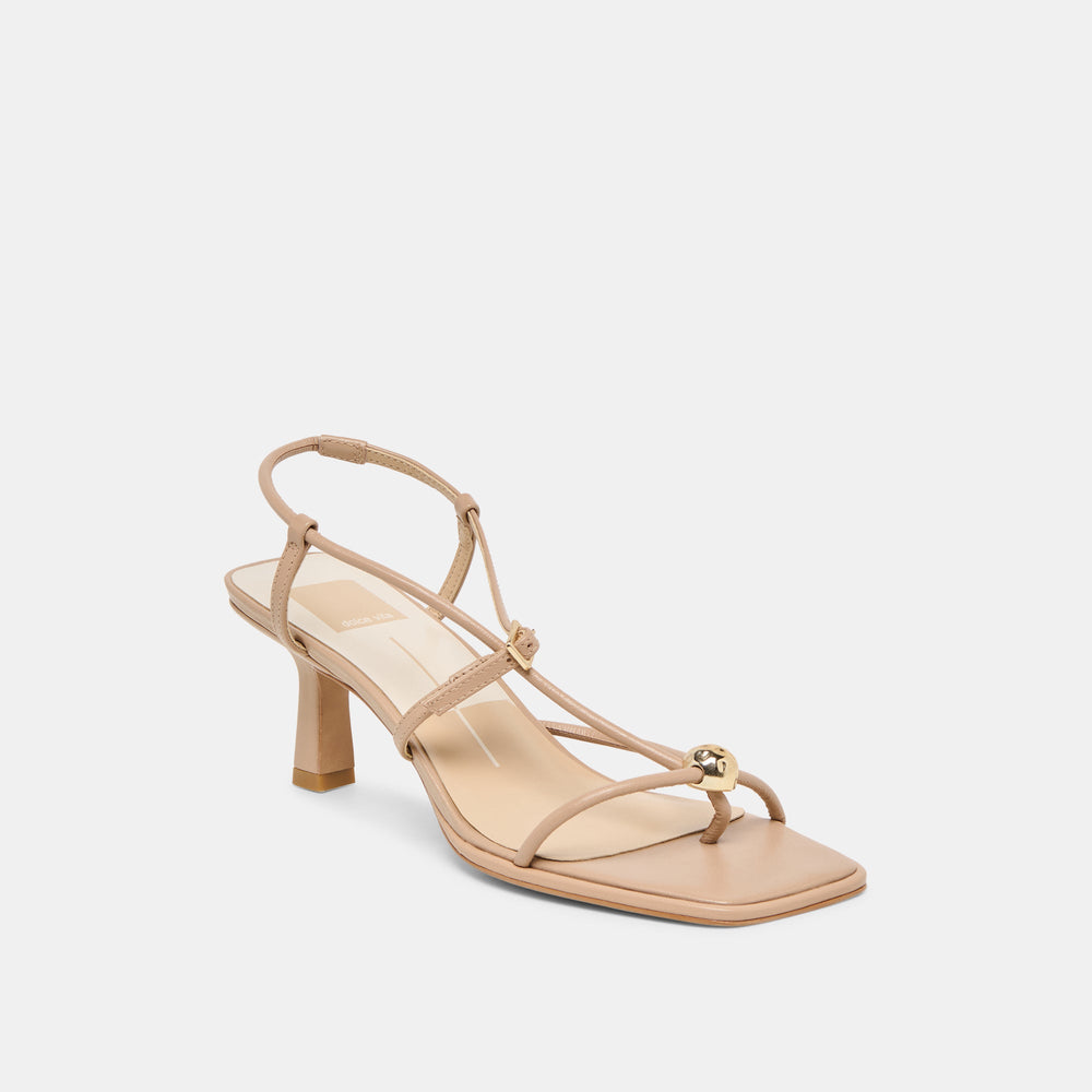 Mylee Light Tan Leather Heels / Dolce Vita