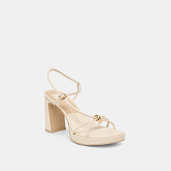 Odete Creme Leather Heels / Dolce Vita