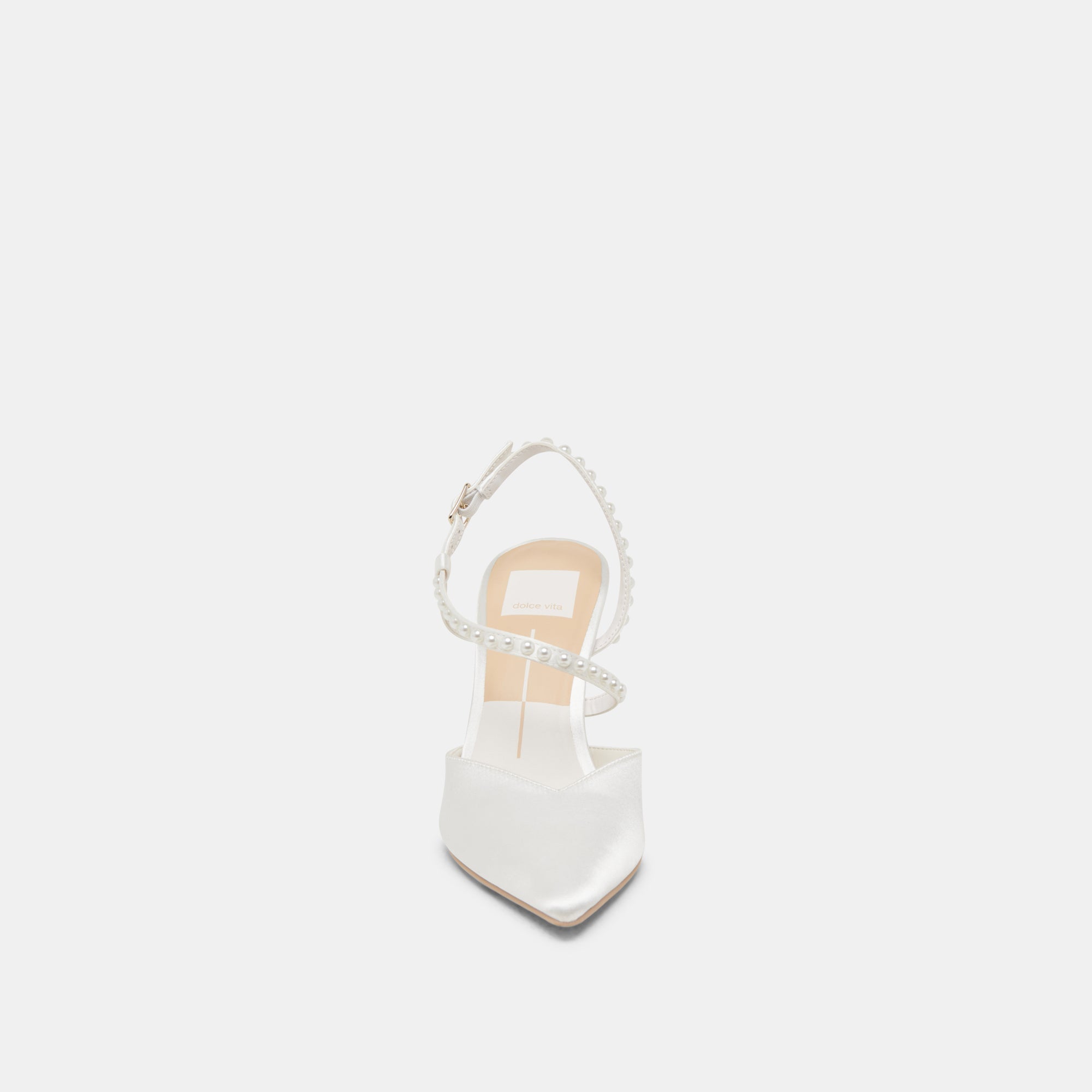 KAMRA PEARL HEELS TRUE WHITE SATIN
 – Dolce Vita / Dolce Vita