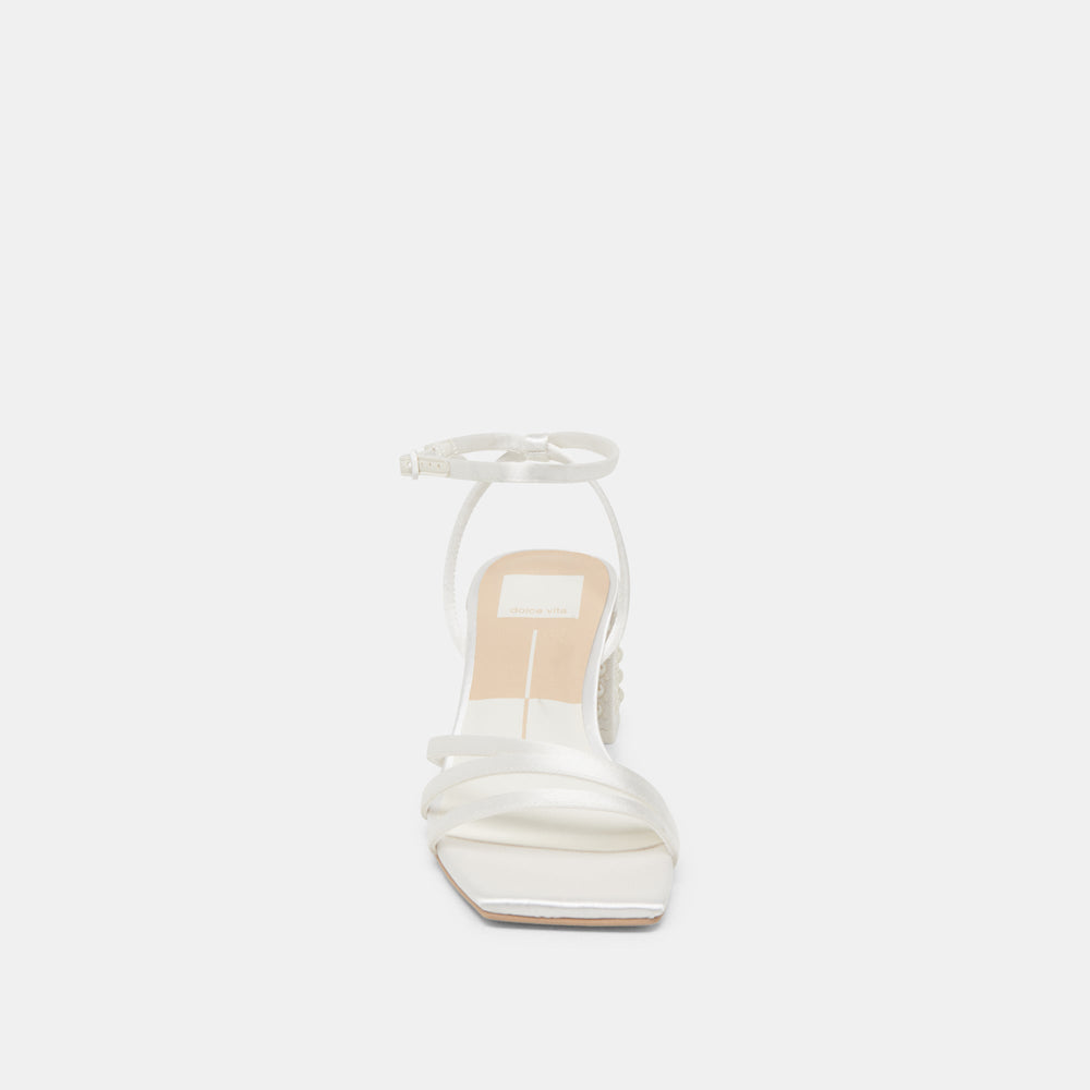 YSABEL PEARL HEELS TRUE WHITE SATIN
 – Dolce Vita / Dolce Vita