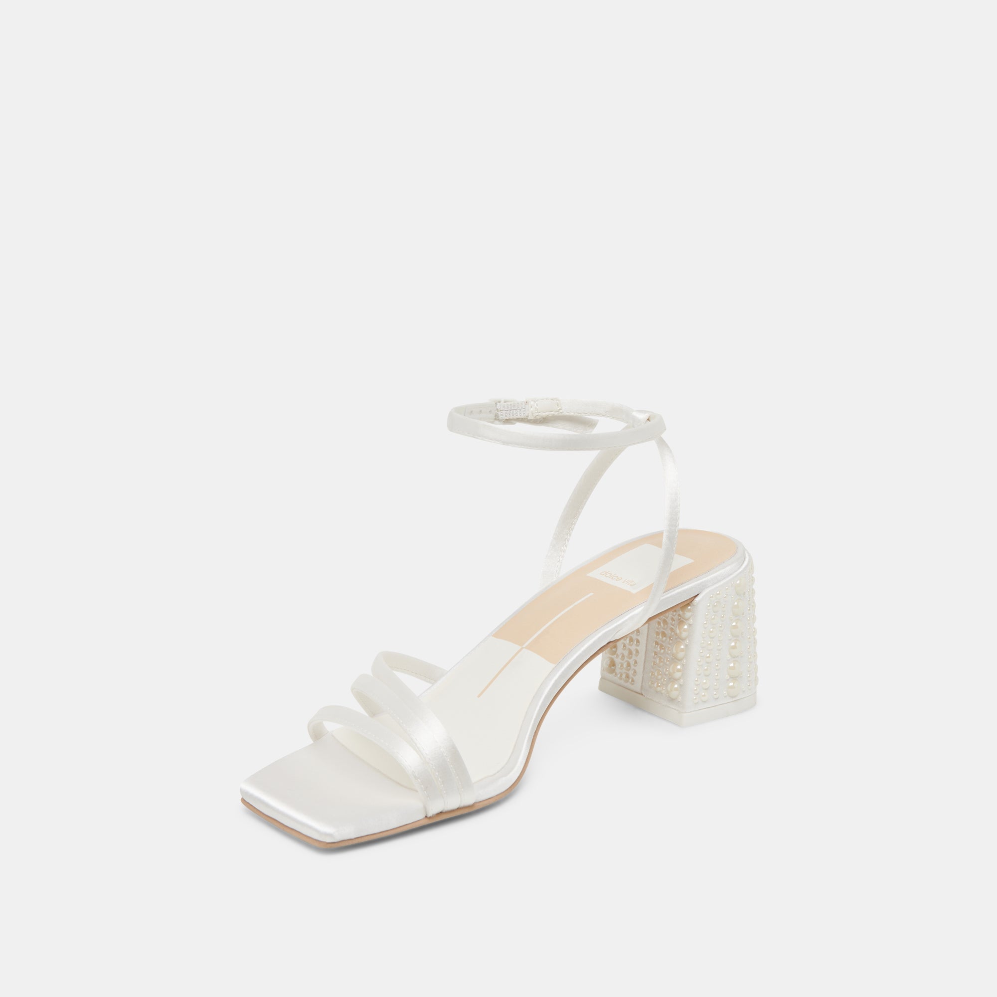 YSABEL PEARL HEELS TRUE WHITE SATIN
 – Dolce Vita / Dolce Vita