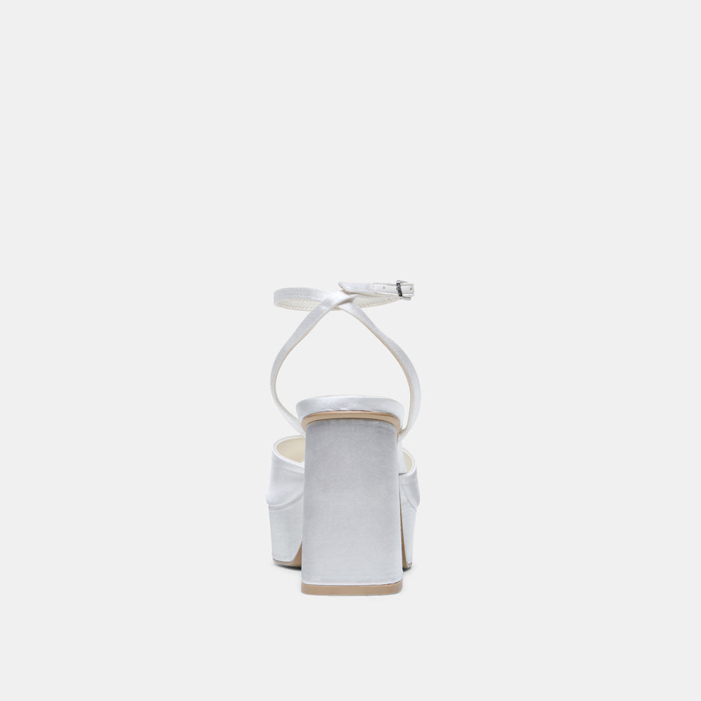 Bryla White Satin Heels / Dolce Vita