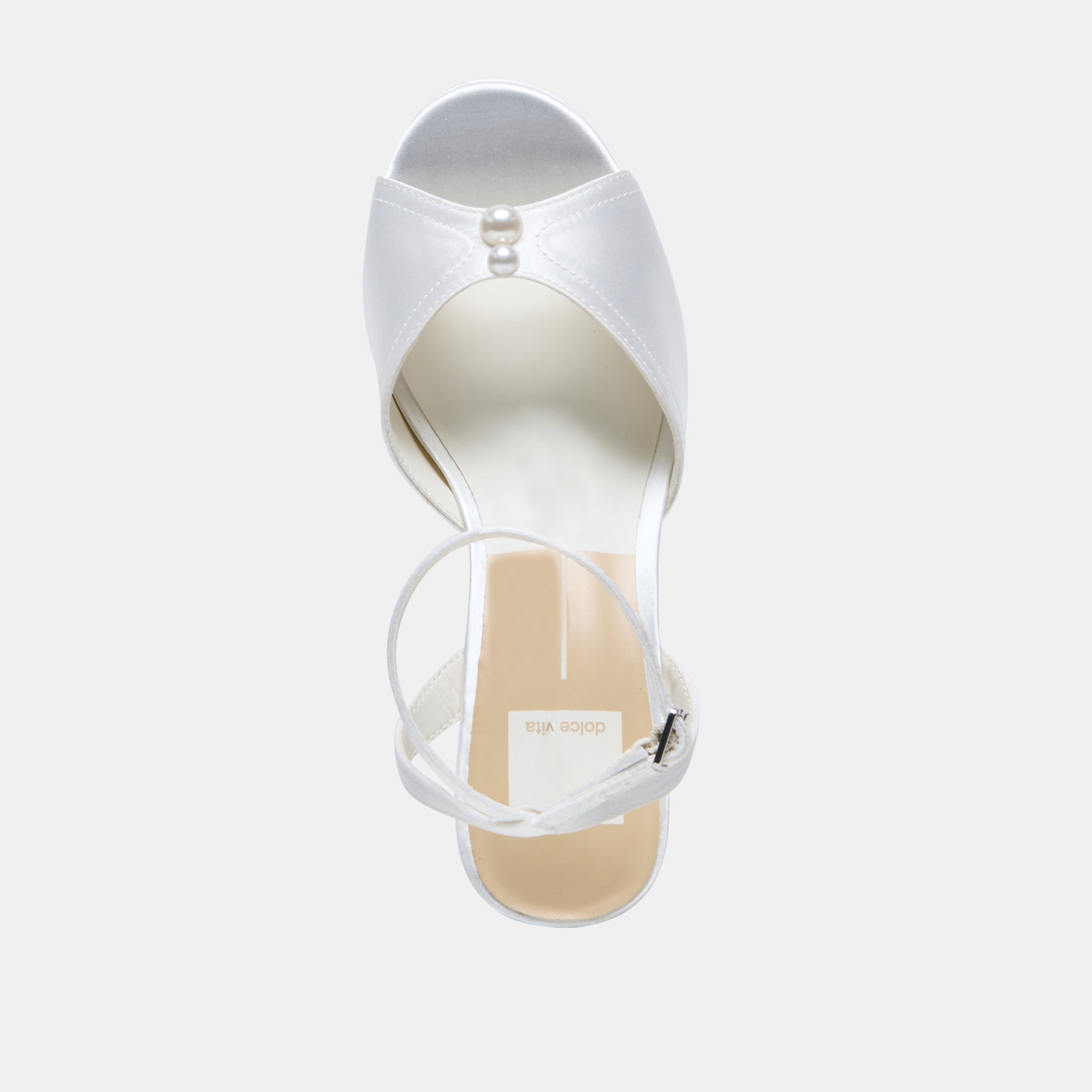 Bryla White Satin Heels / Dolce Vita
