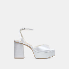 Bryla White Satin Heels / Dolce Vita