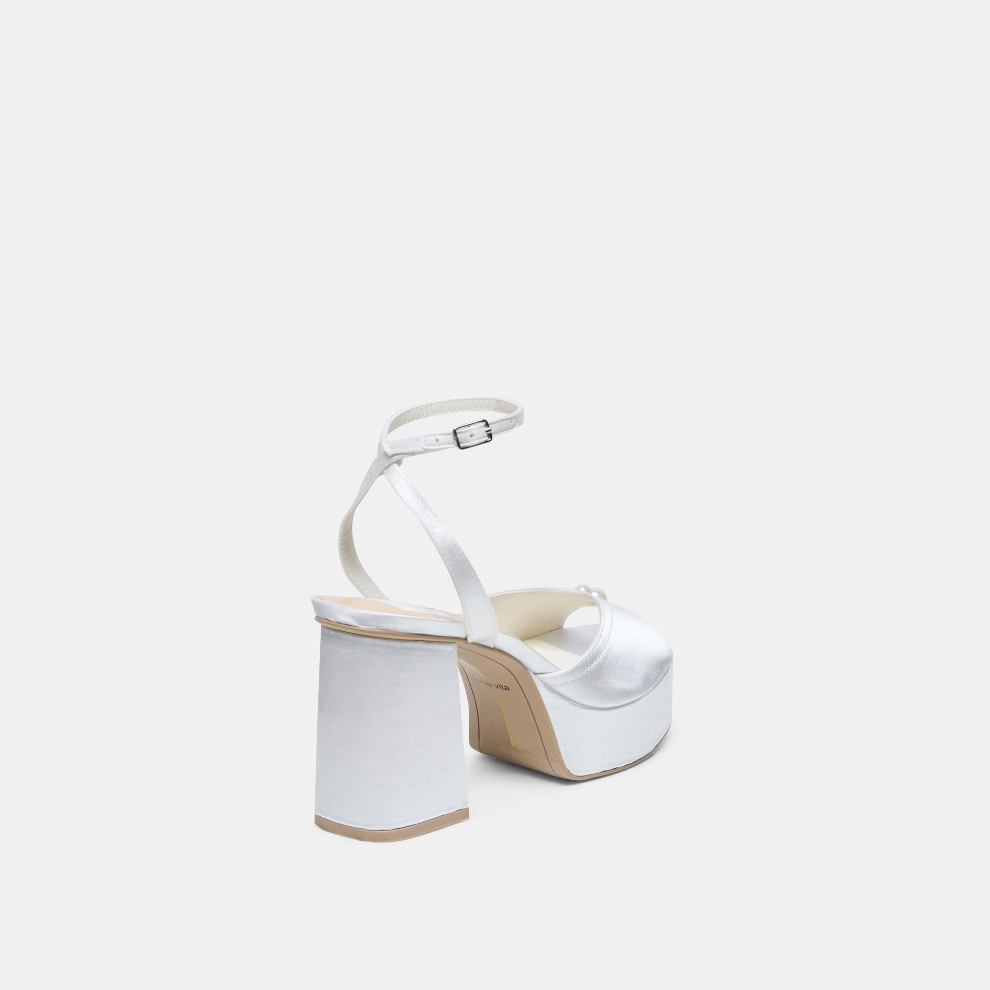 Bryla White Satin Heels / Dolce Vita
