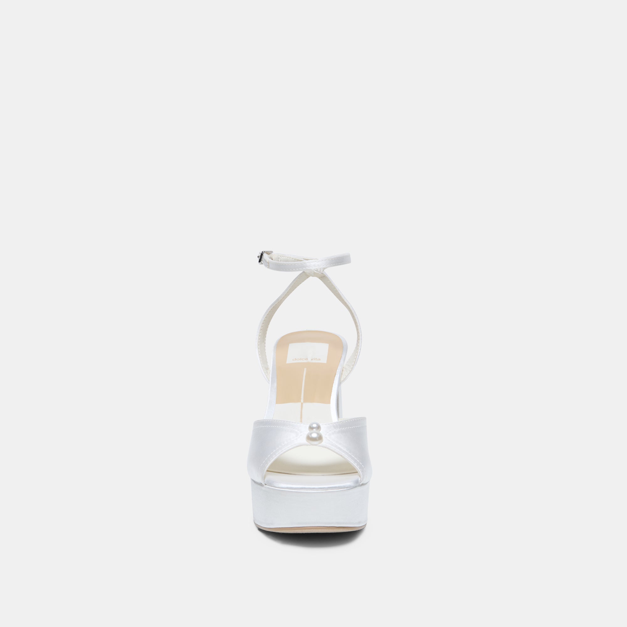 Bryla White Satin Heels / Dolce Vita