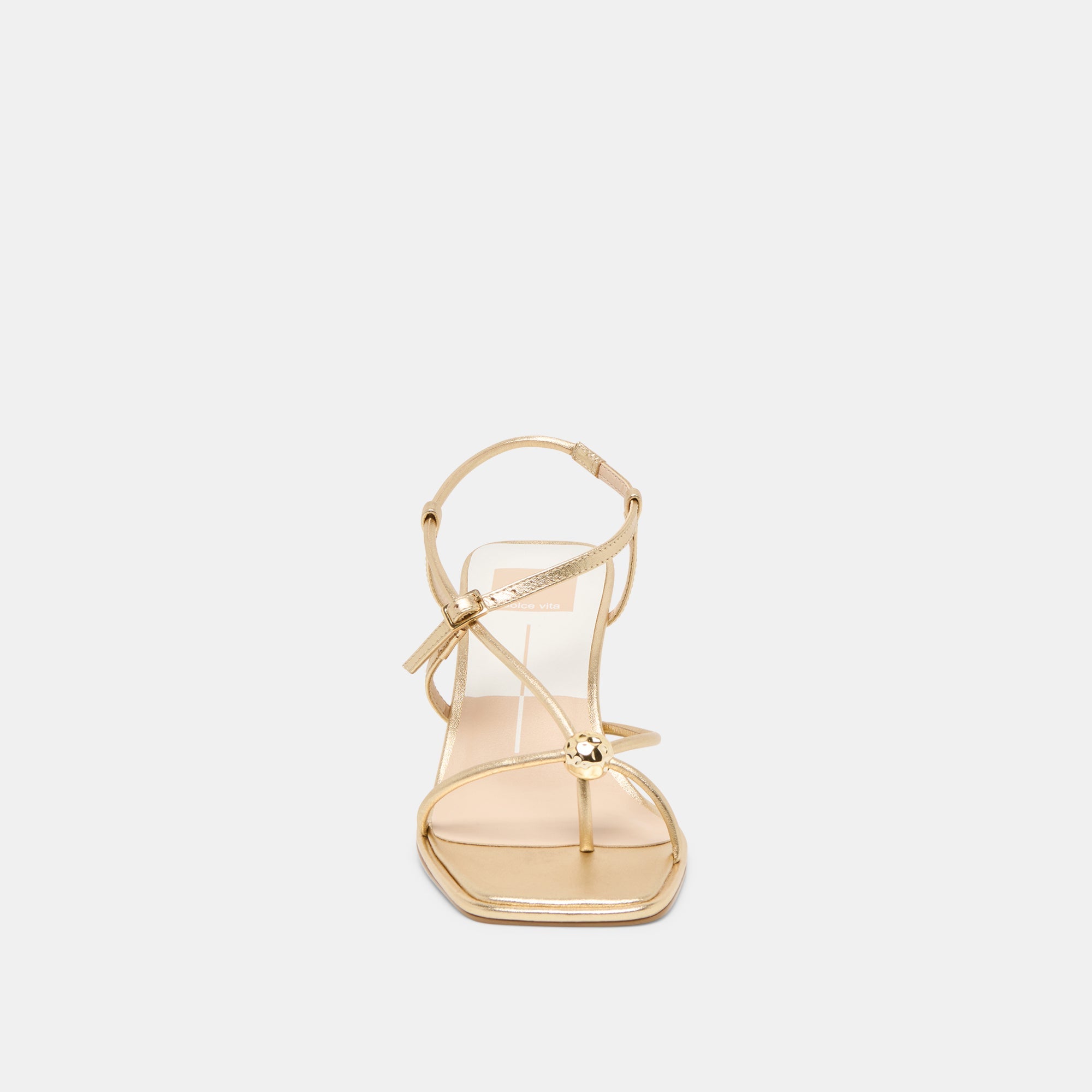 Mylee Gold Distressed Leather Heels / Dolce Vita