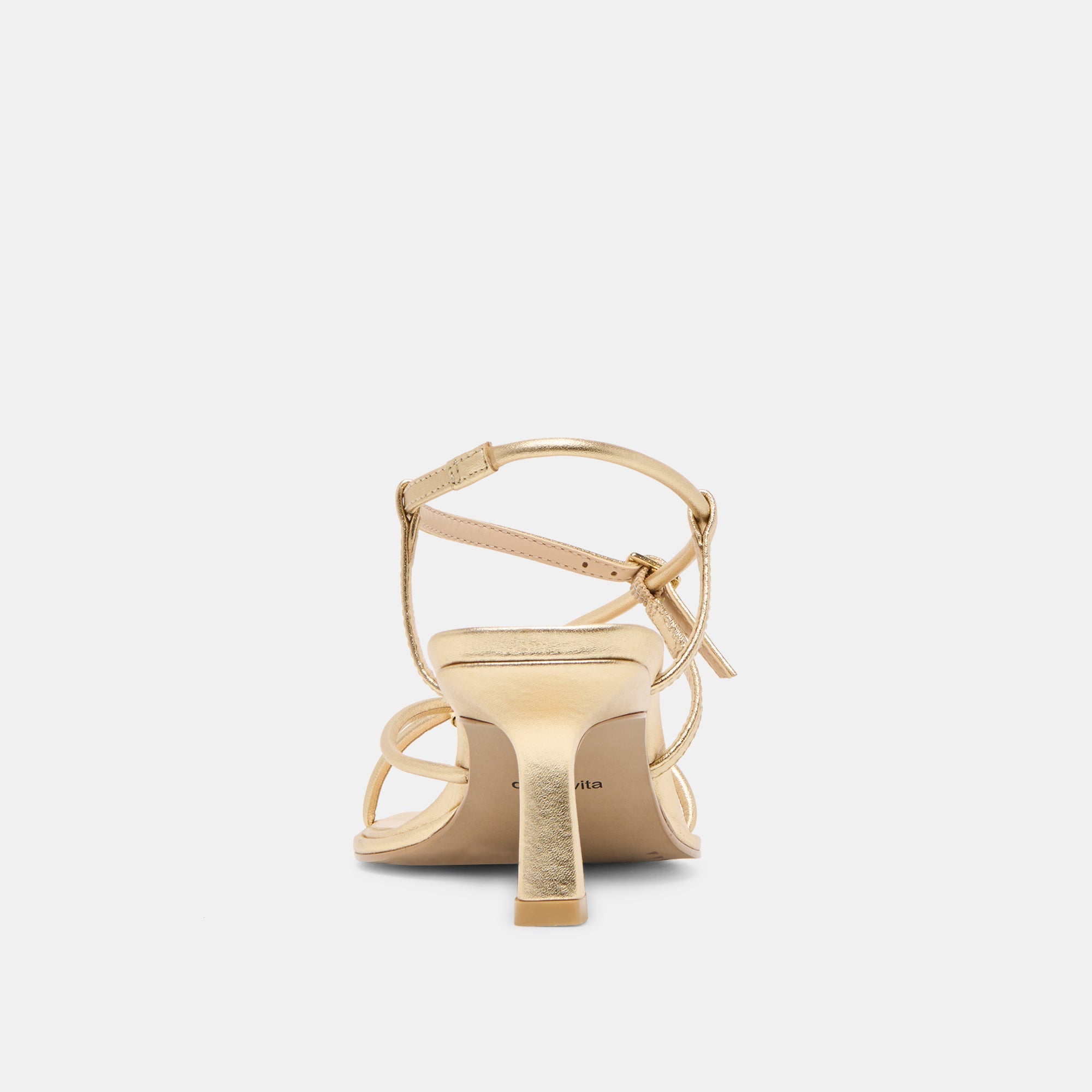 Mylee Gold Distressed Leather Heels / Dolce Vita