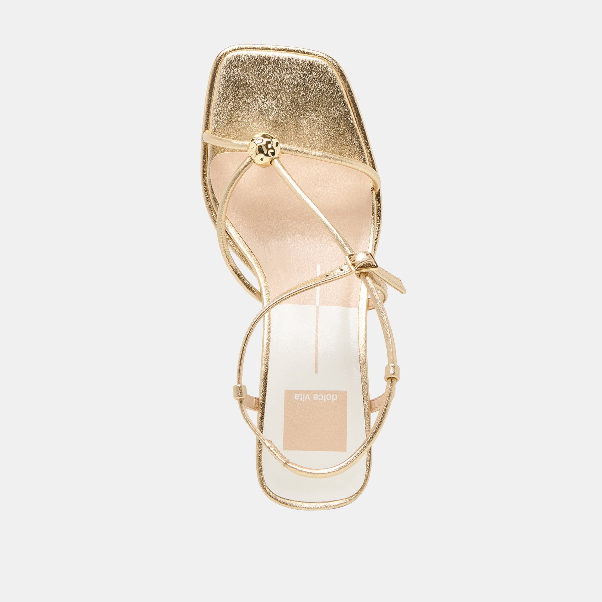 Mylee Gold Distressed Leather Heels / Dolce Vita