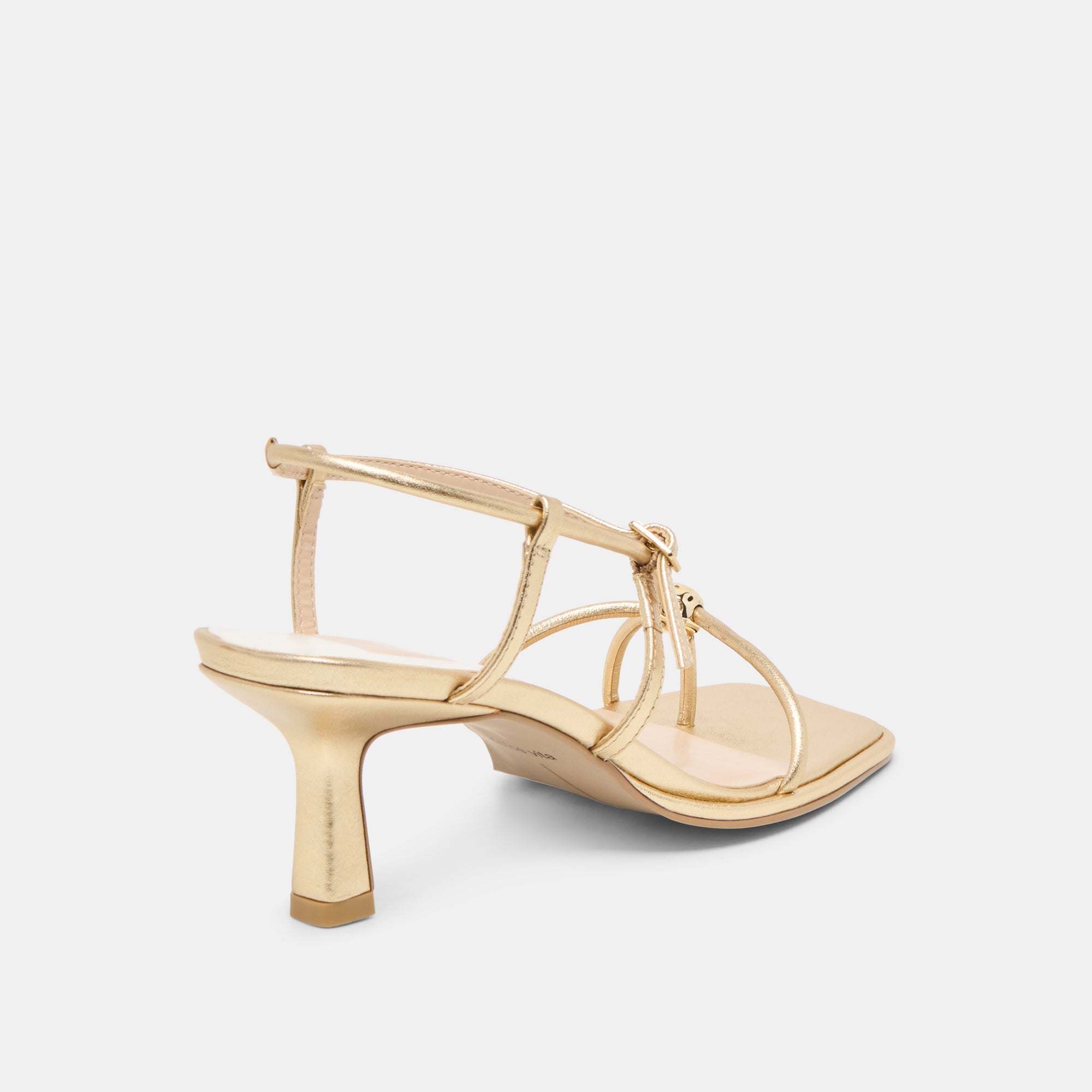 Mylee Gold Distressed Leather Heels / Dolce Vita