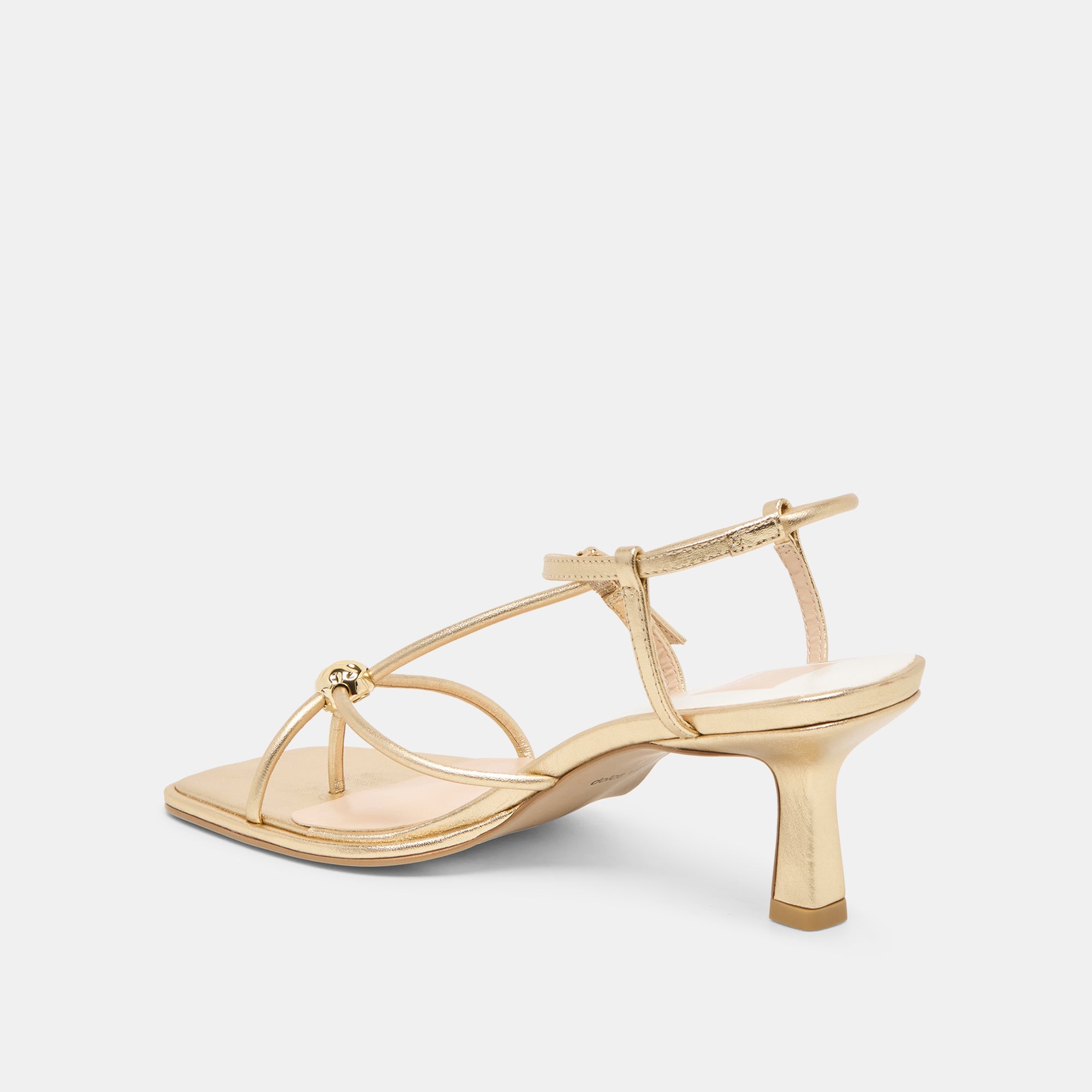 Mylee Gold Distressed Leather Heels / Dolce Vita