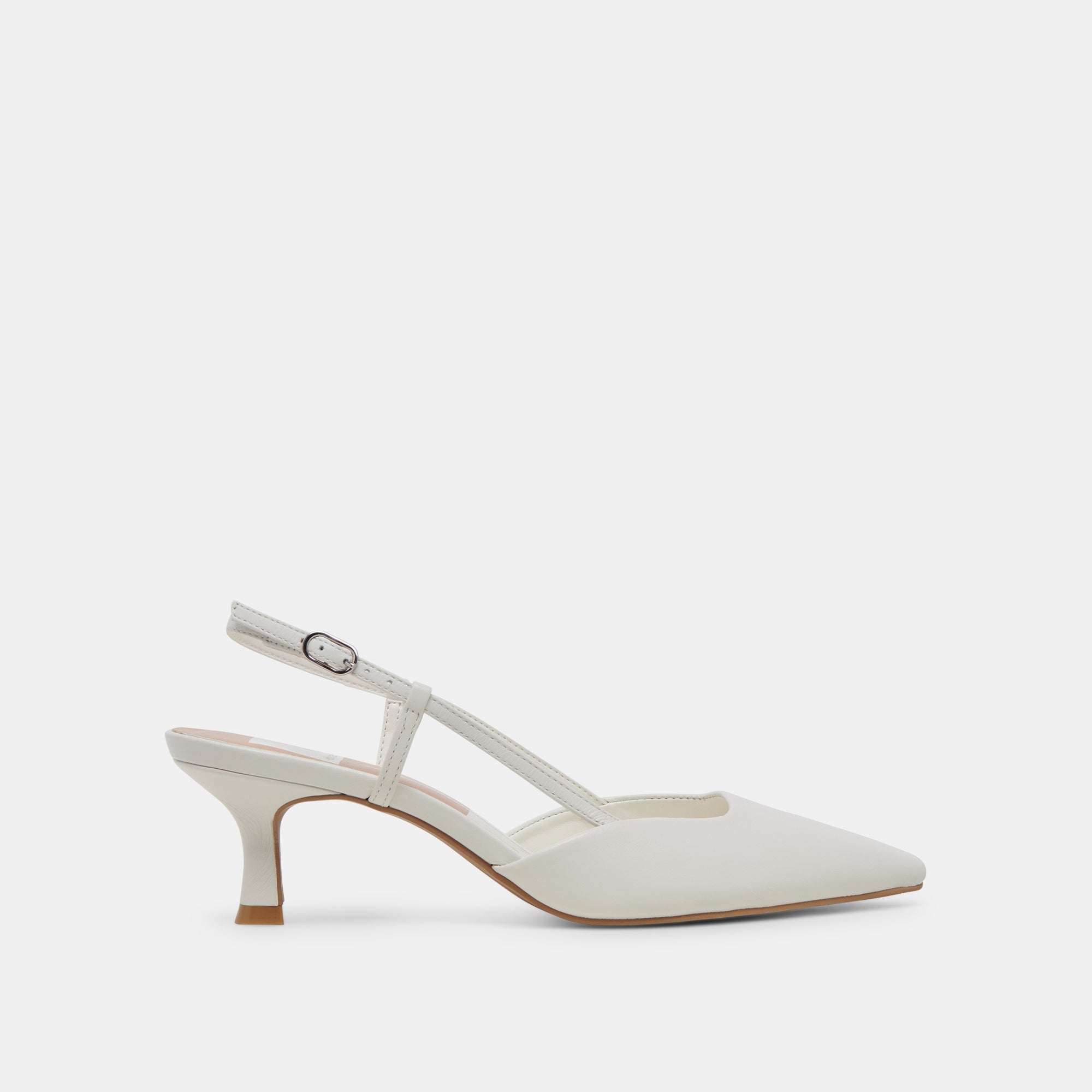 Odela White Leather Heels / Dolce Vita