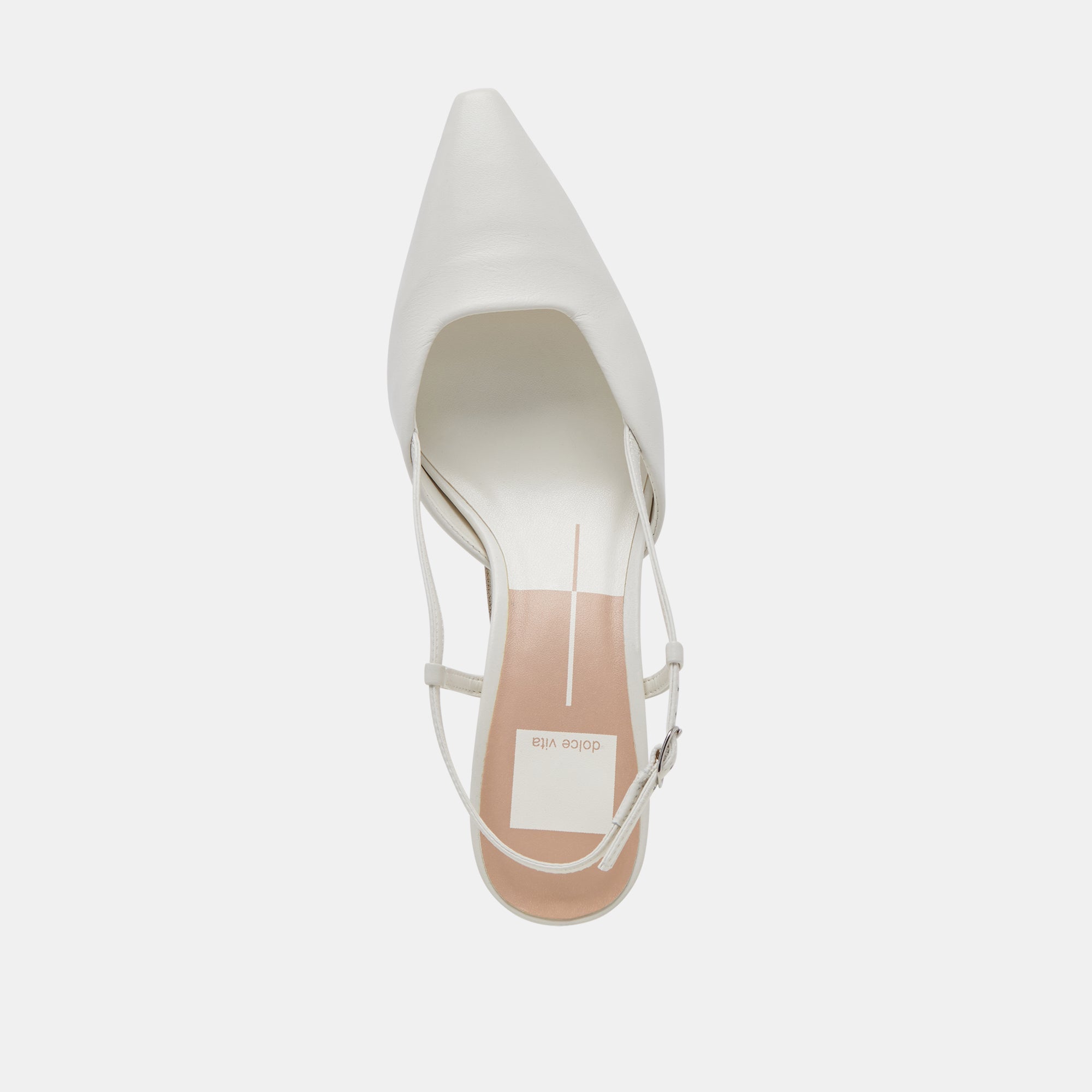 Odela White Leather Heels / Dolce Vita