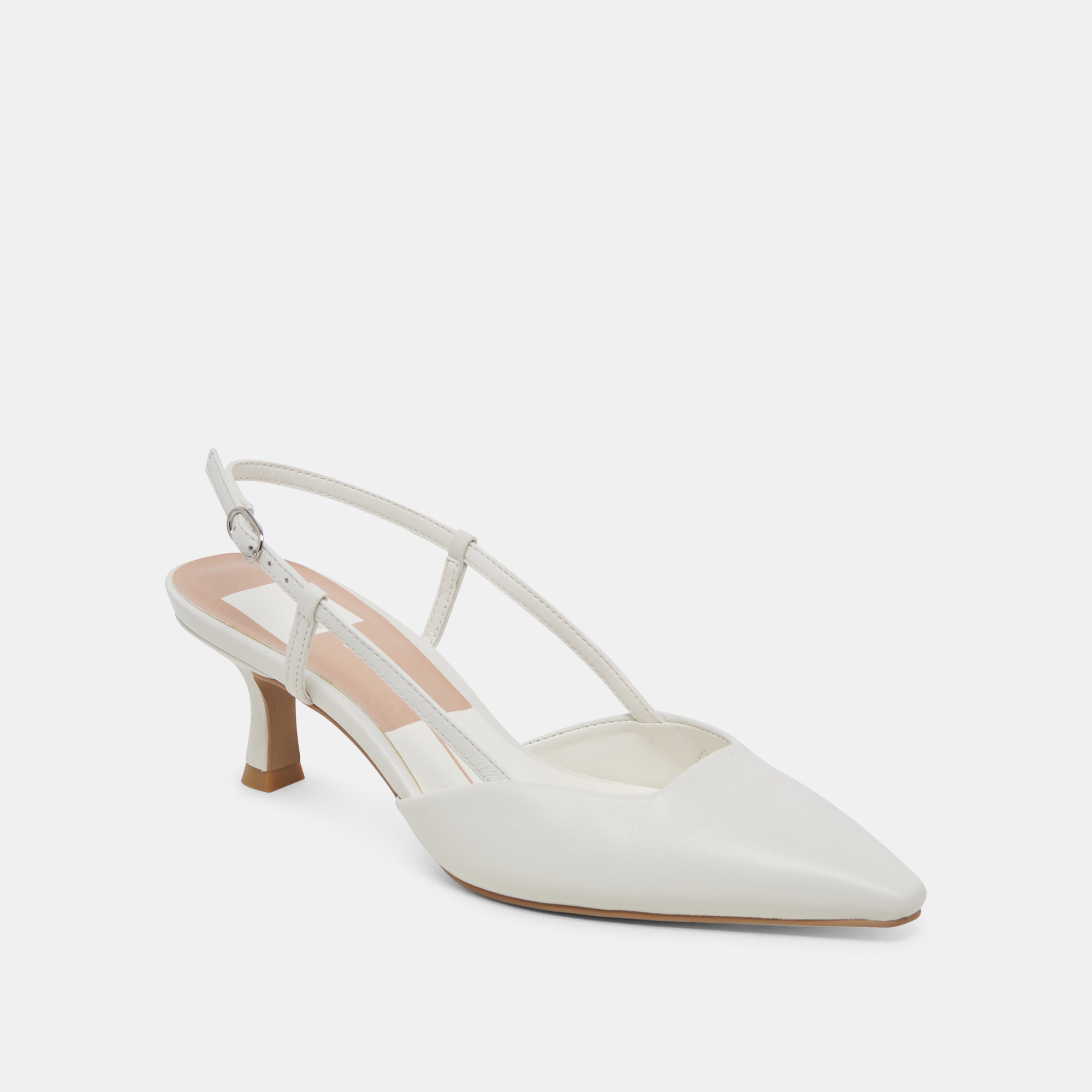 Odela White Leather Heels / Dolce Vita