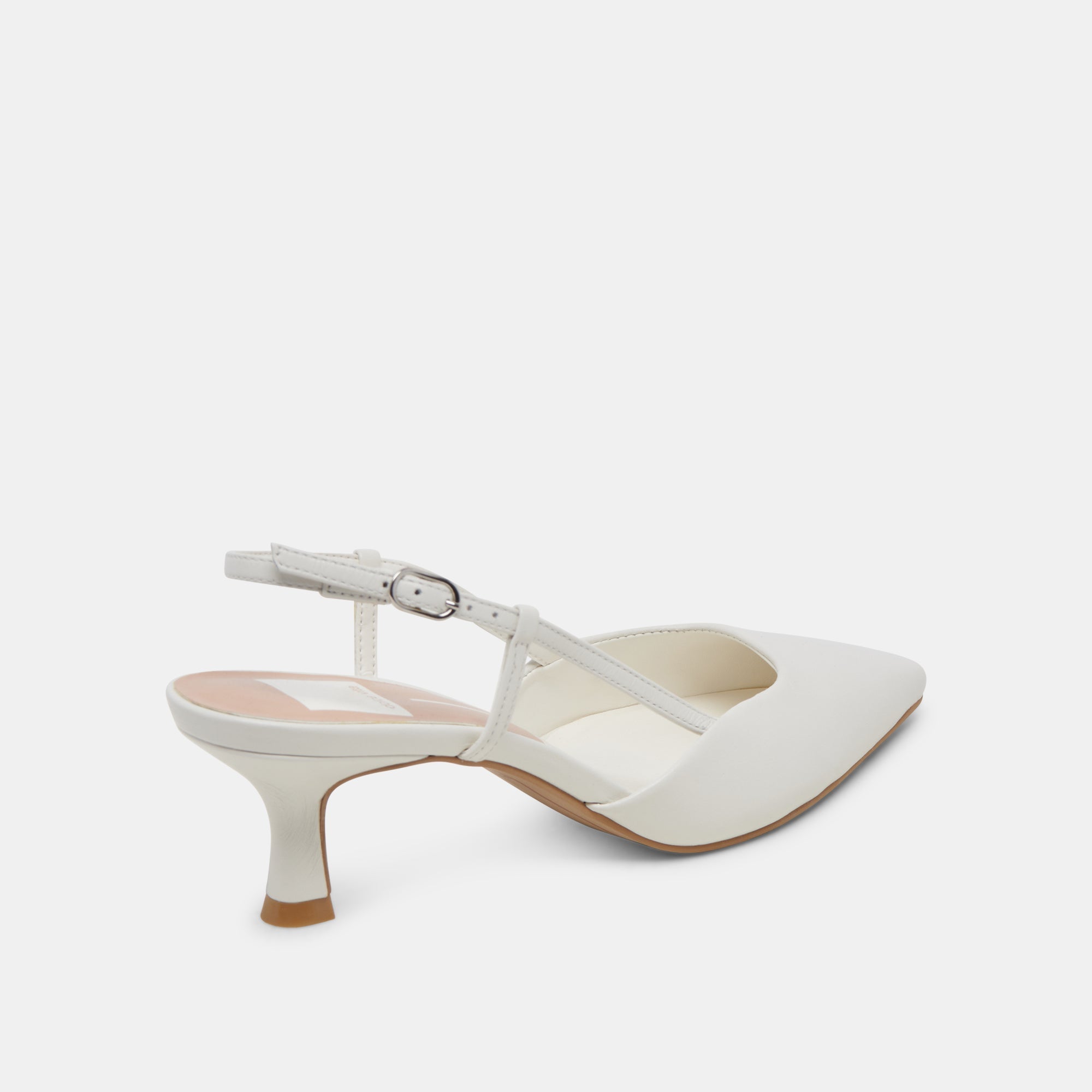 Odela White Leather Heels / Dolce Vita