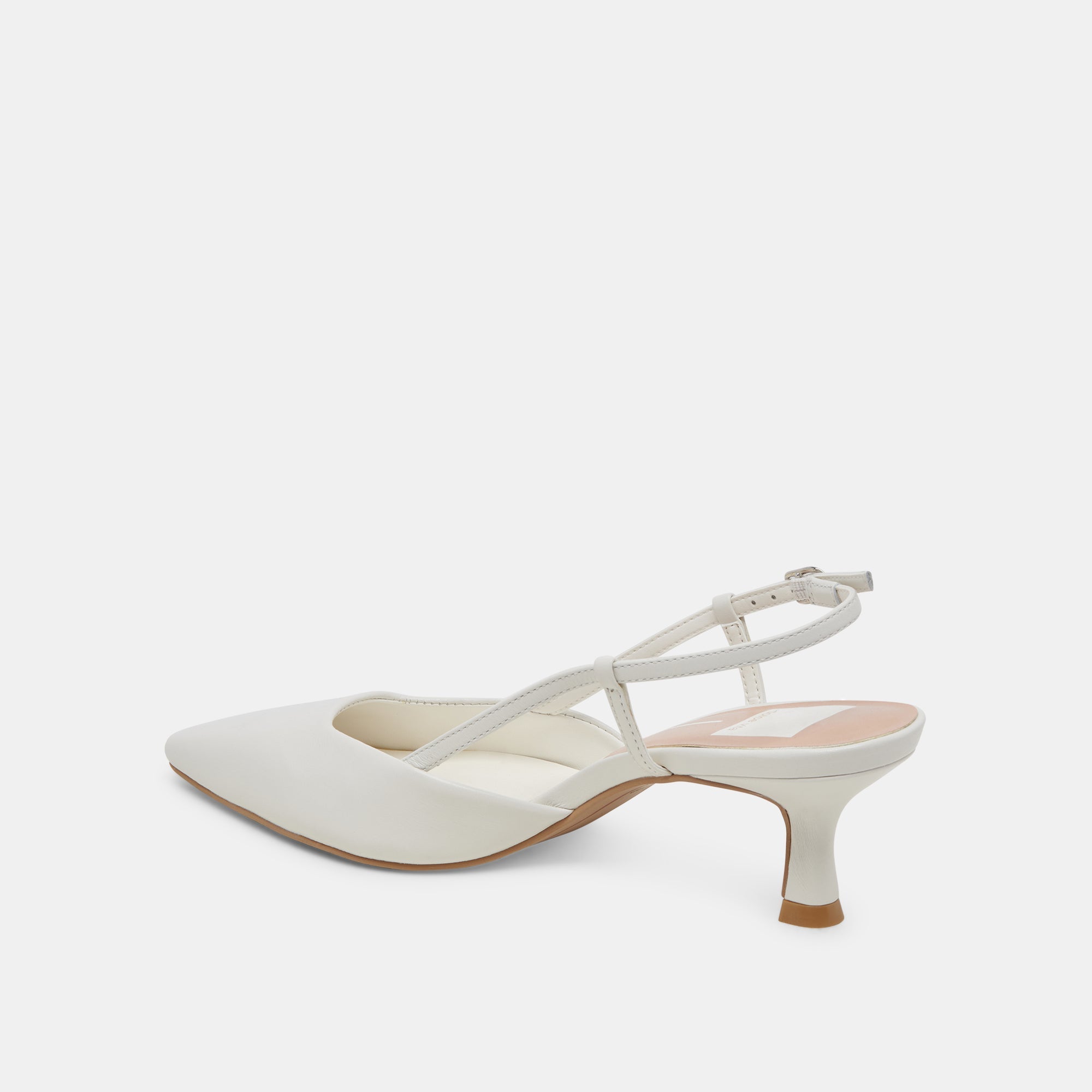 Odela White Leather Heels / Dolce Vita