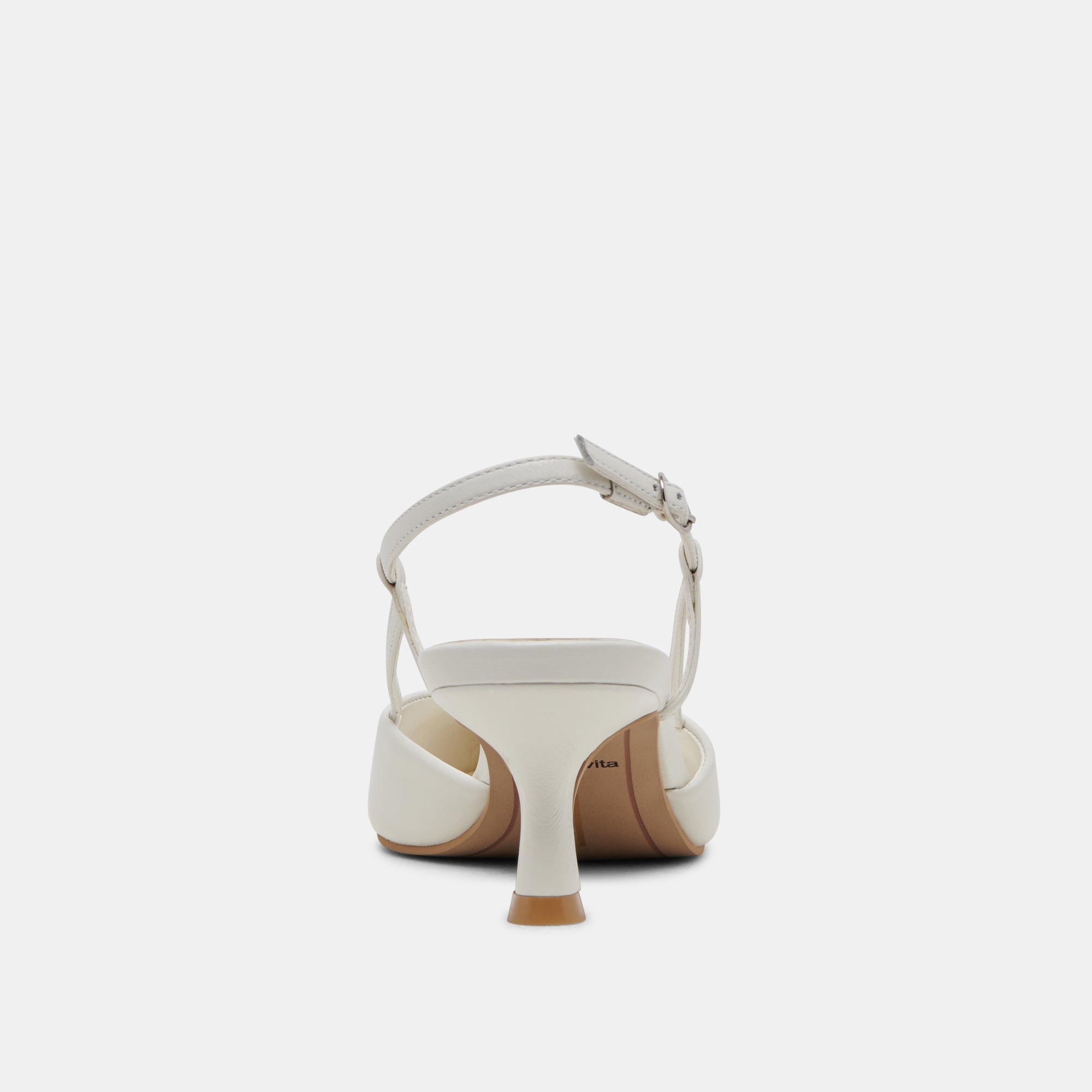 Odela White Leather Heels / Dolce Vita
