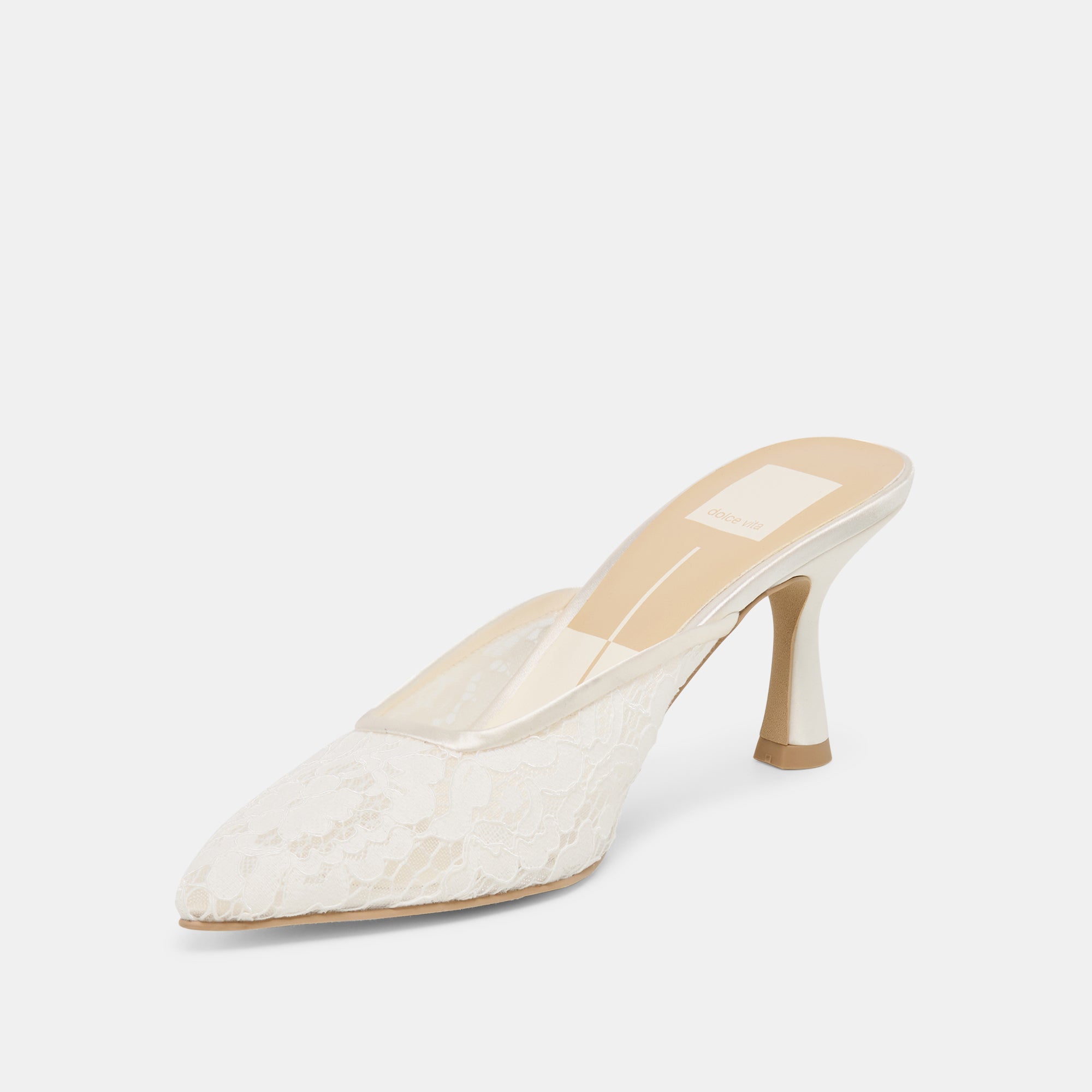 Cleo High True White Lace Heels / Dolce Vita