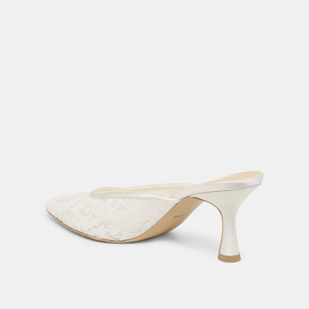 Cleo High True White Lace Heels / Dolce Vita