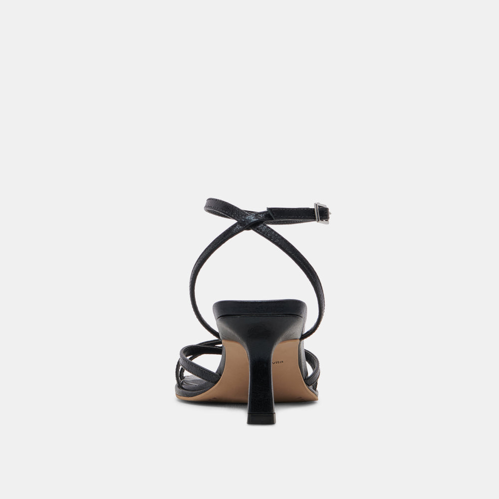 Manji Wide Midnight Patent Leather Heels / Dolce Vita