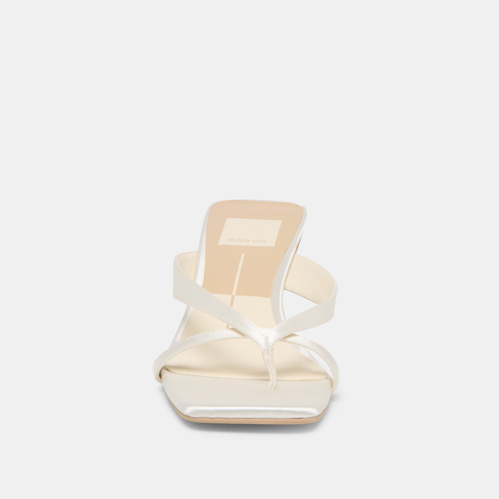 Brevel True White Satin Heels / Dolce Vita