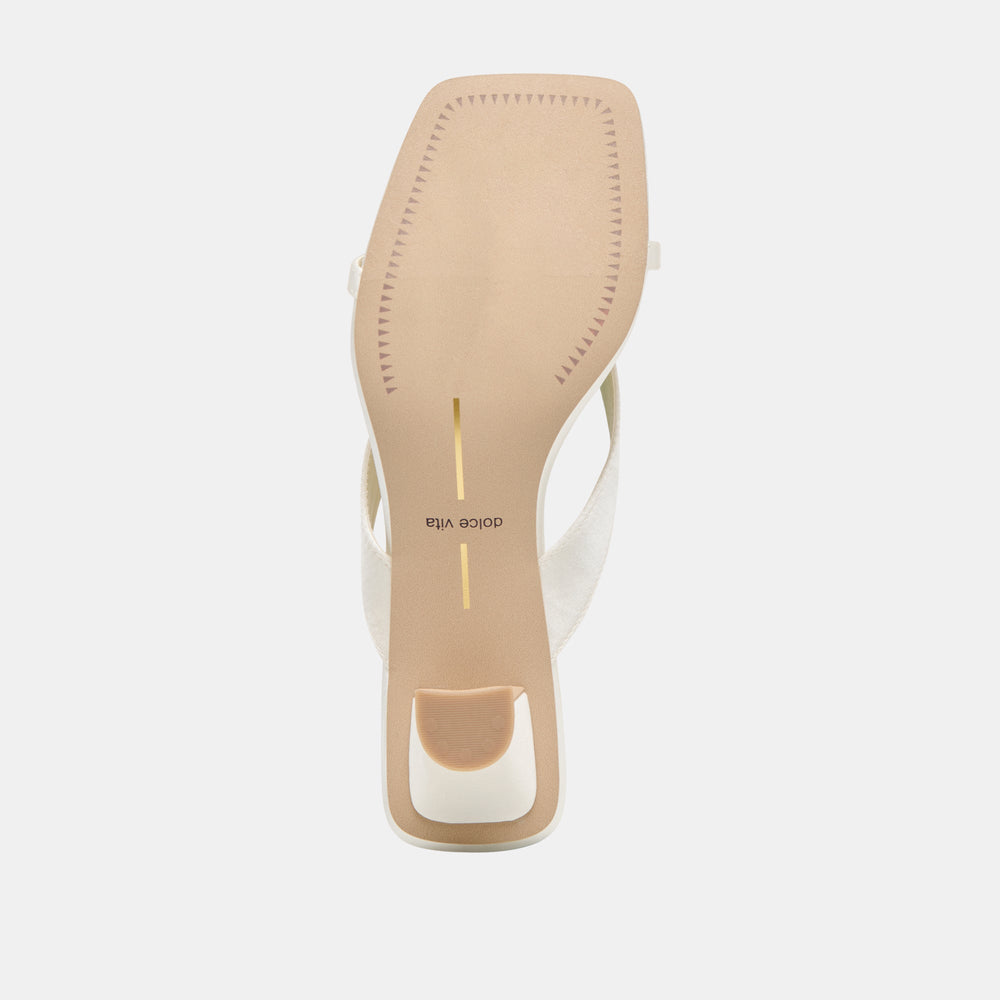 Brevel True White Satin Heels / Dolce Vita