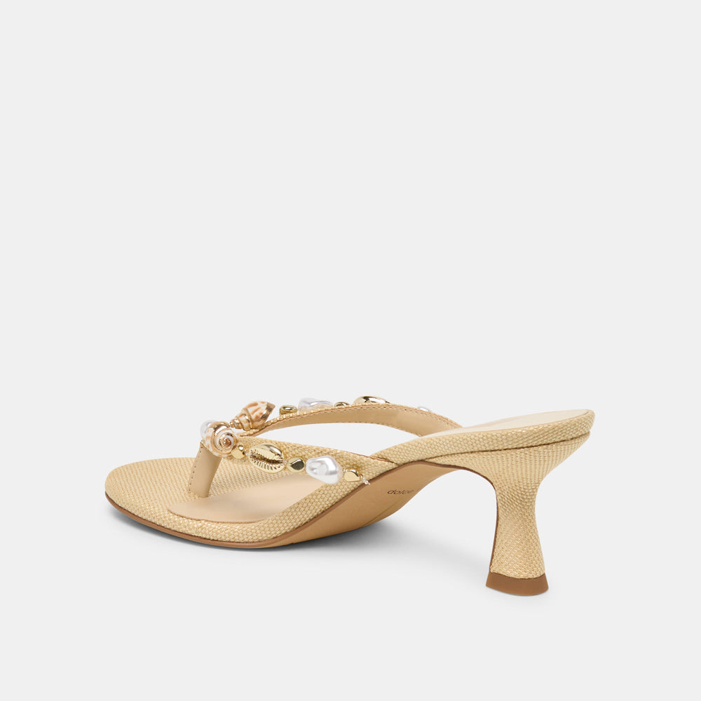 Daksie Lt Natural Raffia Heels / Dolce Vita