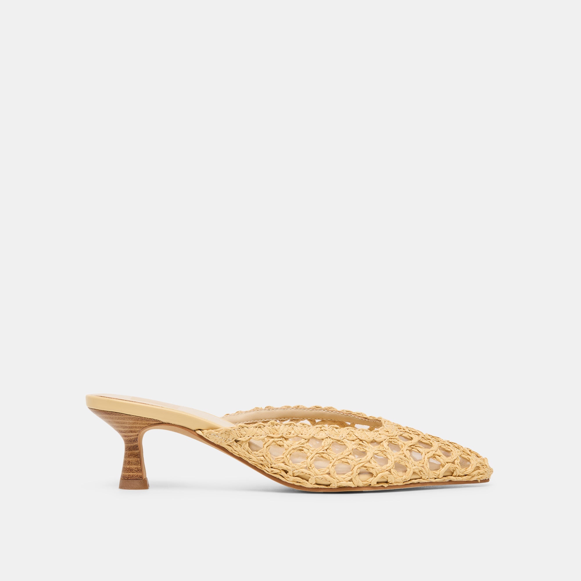 Cleo Loop Natural Raffia Heels / Dolce Vita