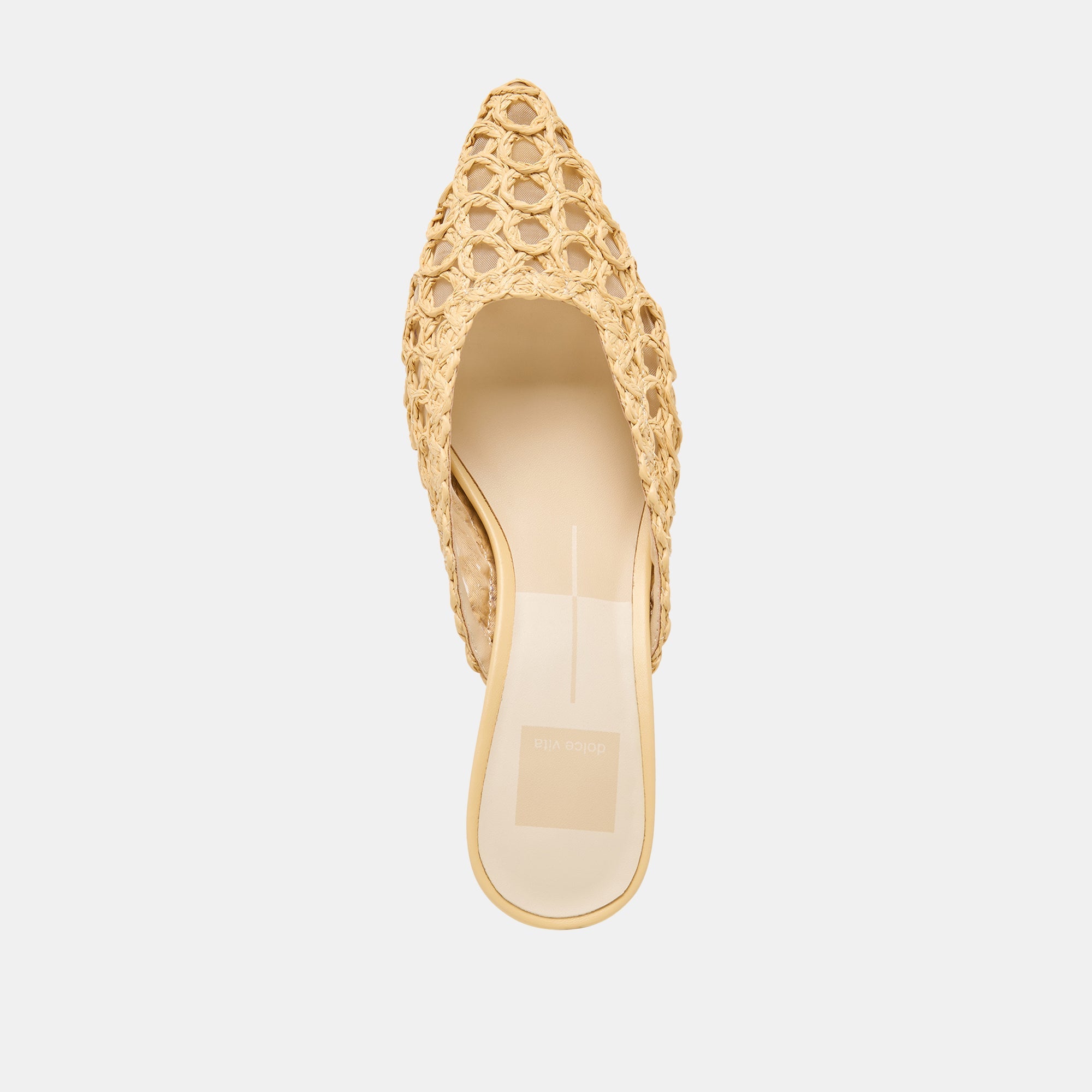 Cleo Loop Natural Raffia Heels / Dolce Vita