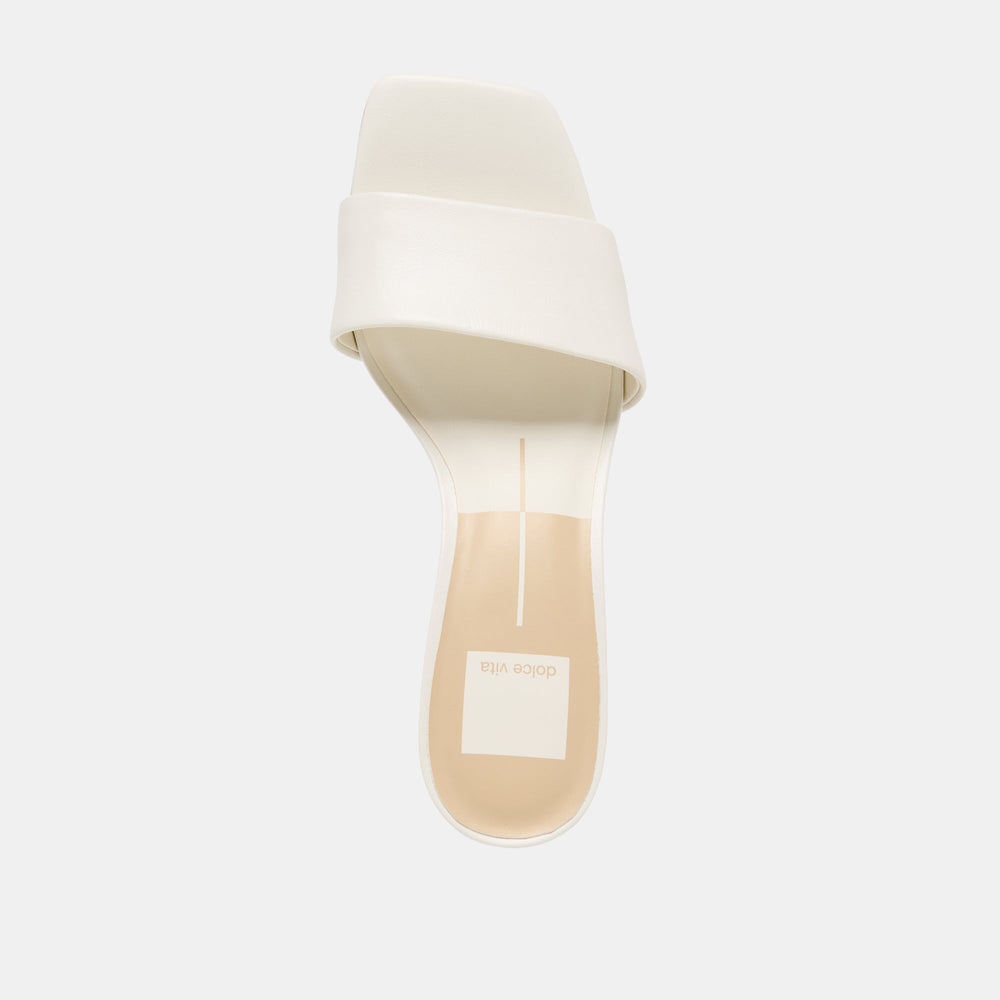Rexa True White Leather Heels / Dolce Vita