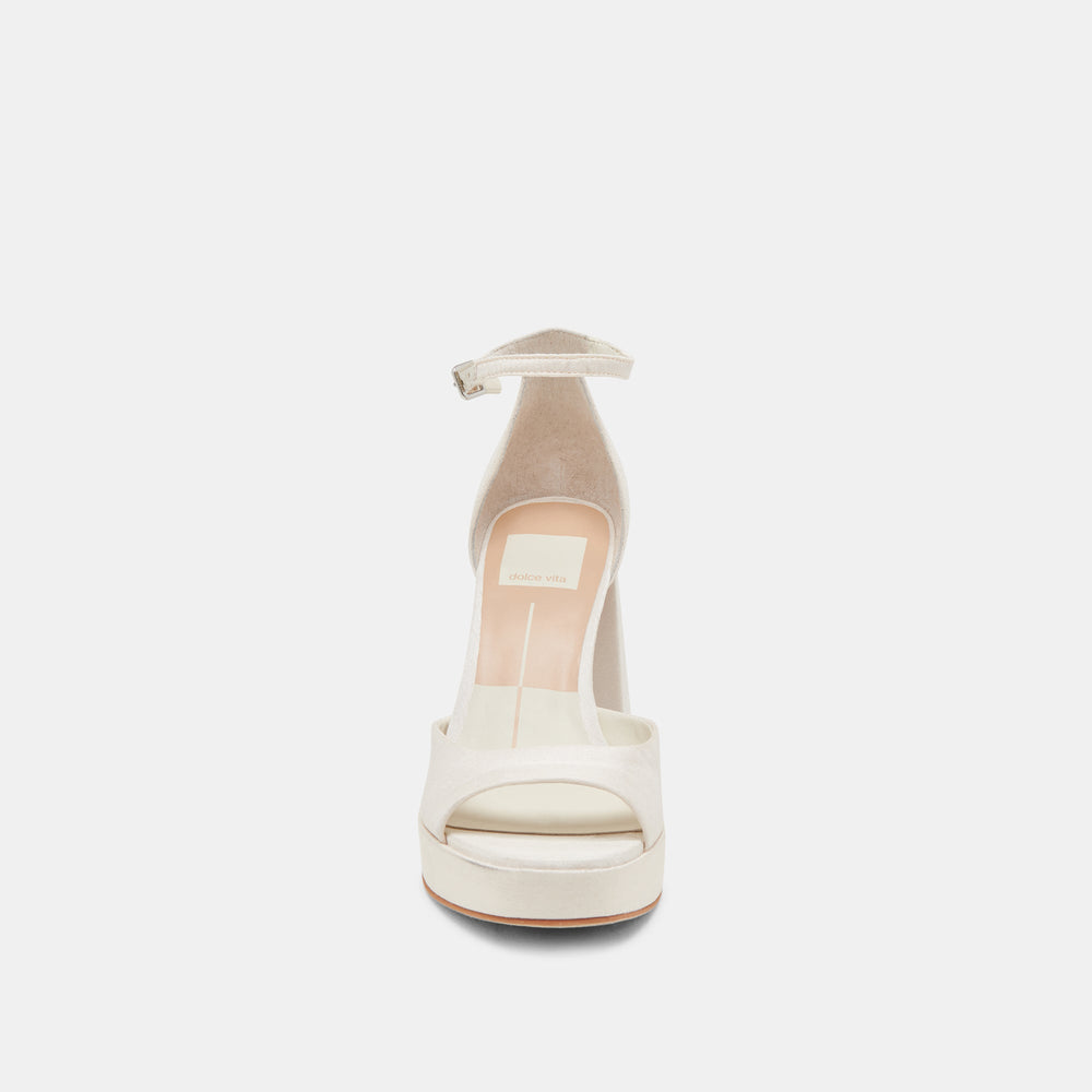 PANDRO WIDE HEELS WHITE SATIN
 – Dolce Vita / Dolce Vita