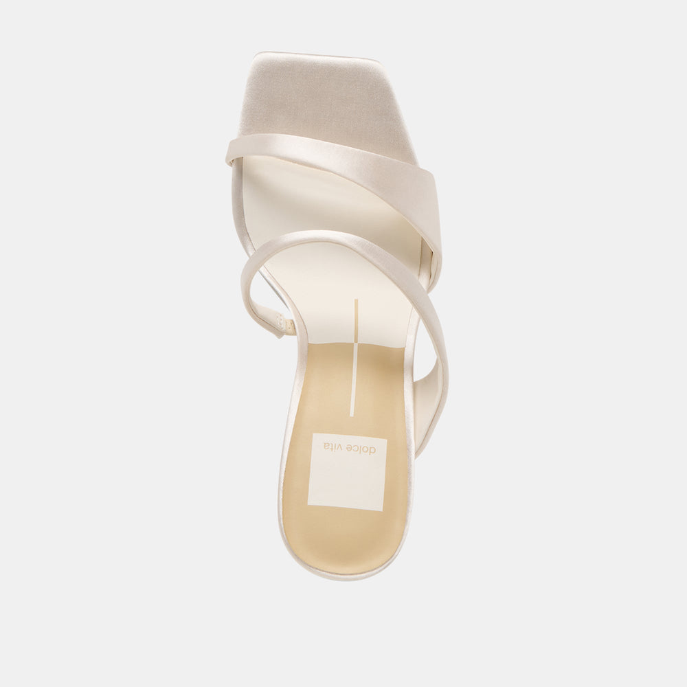 Icelyn Ivory Satin Heels / Dolce Vita