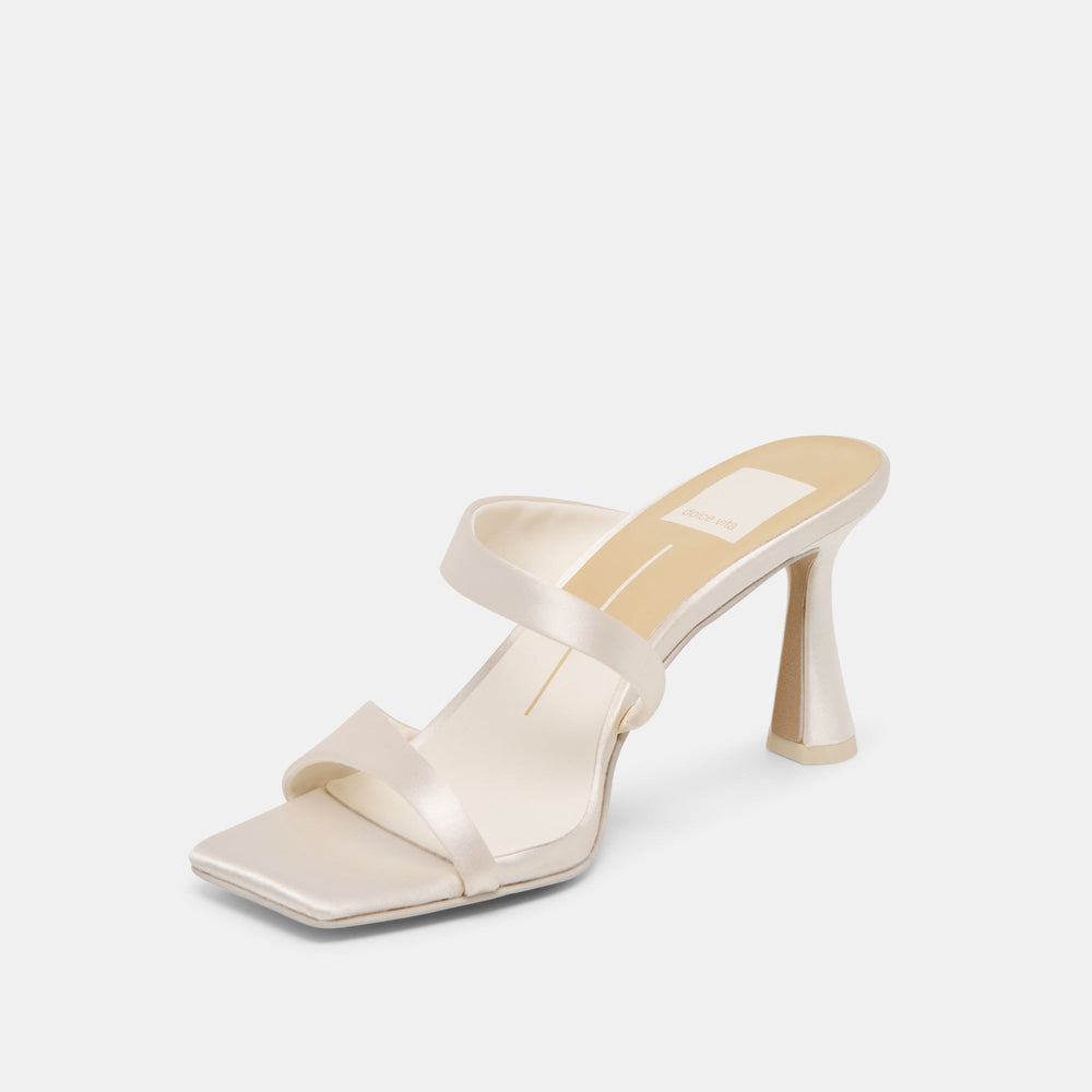 Icelyn Ivory Satin Heels / Dolce Vita