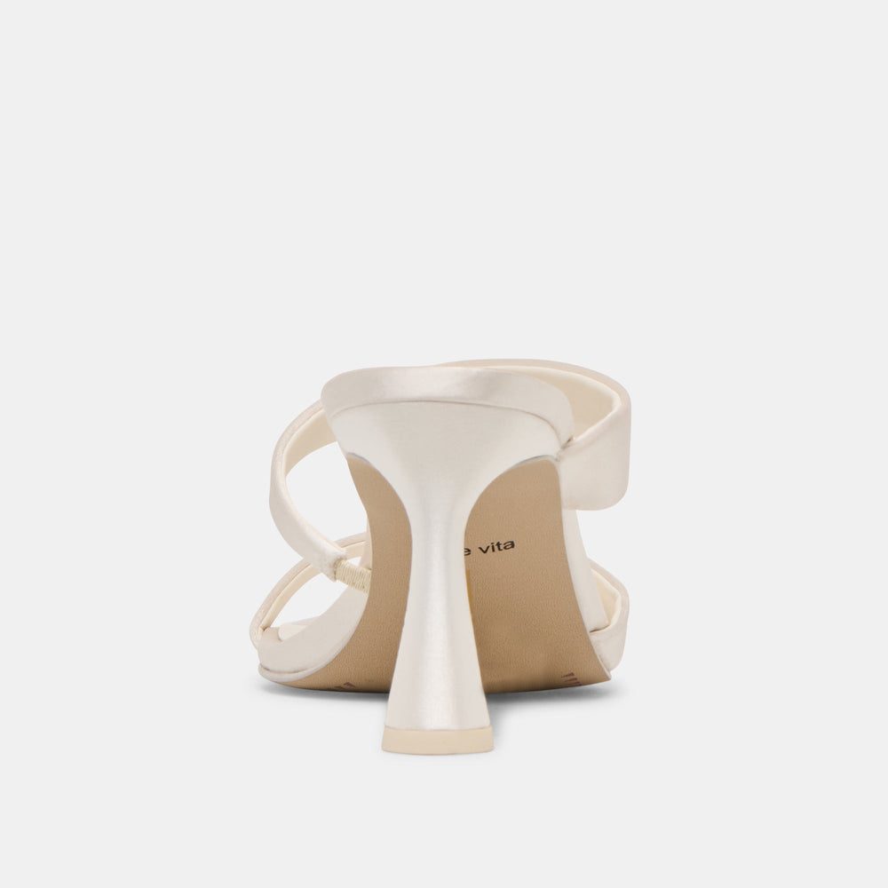 Icelyn Ivory Satin Heels / Dolce Vita