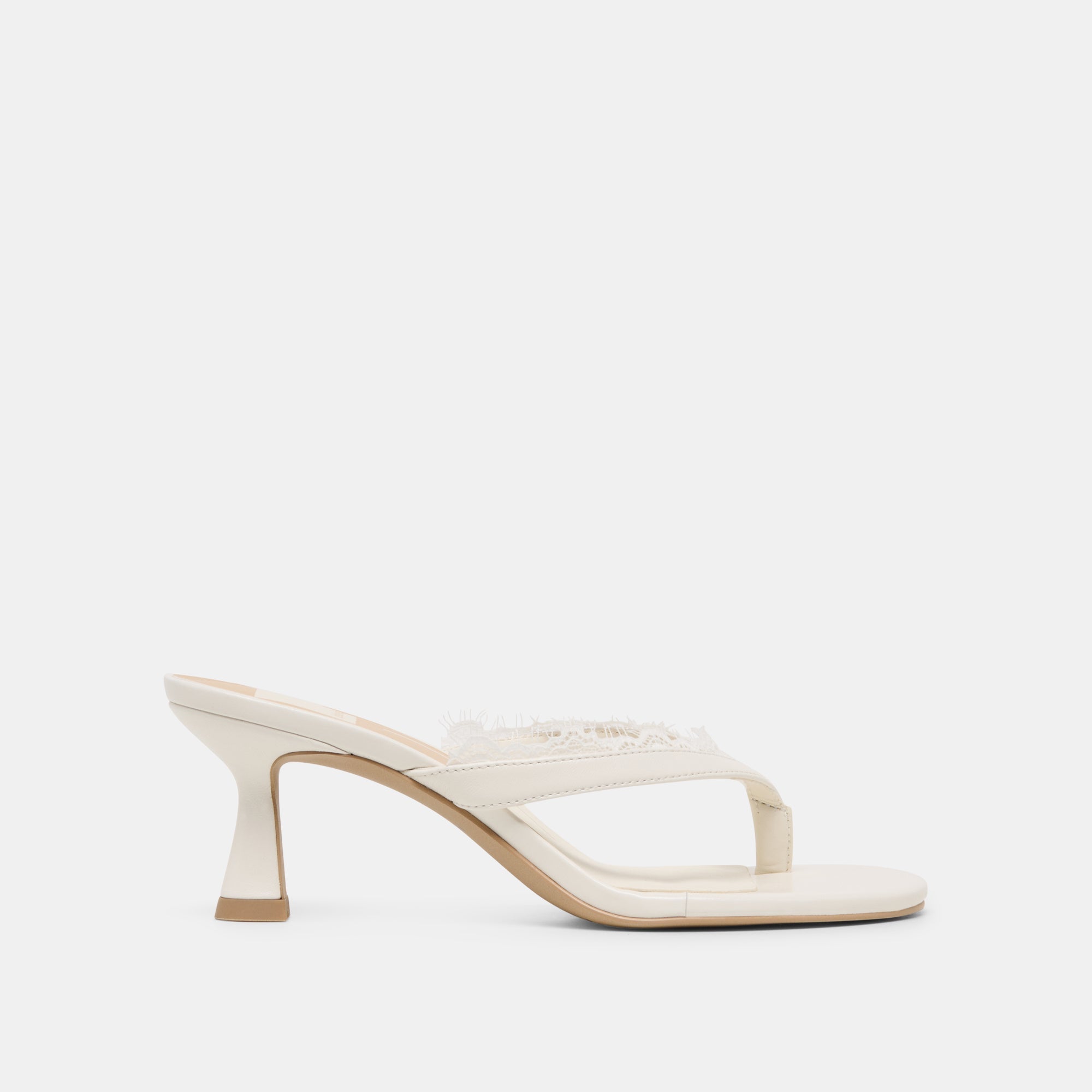 Daksie Lace True White Leather Heels / Dolce Vita