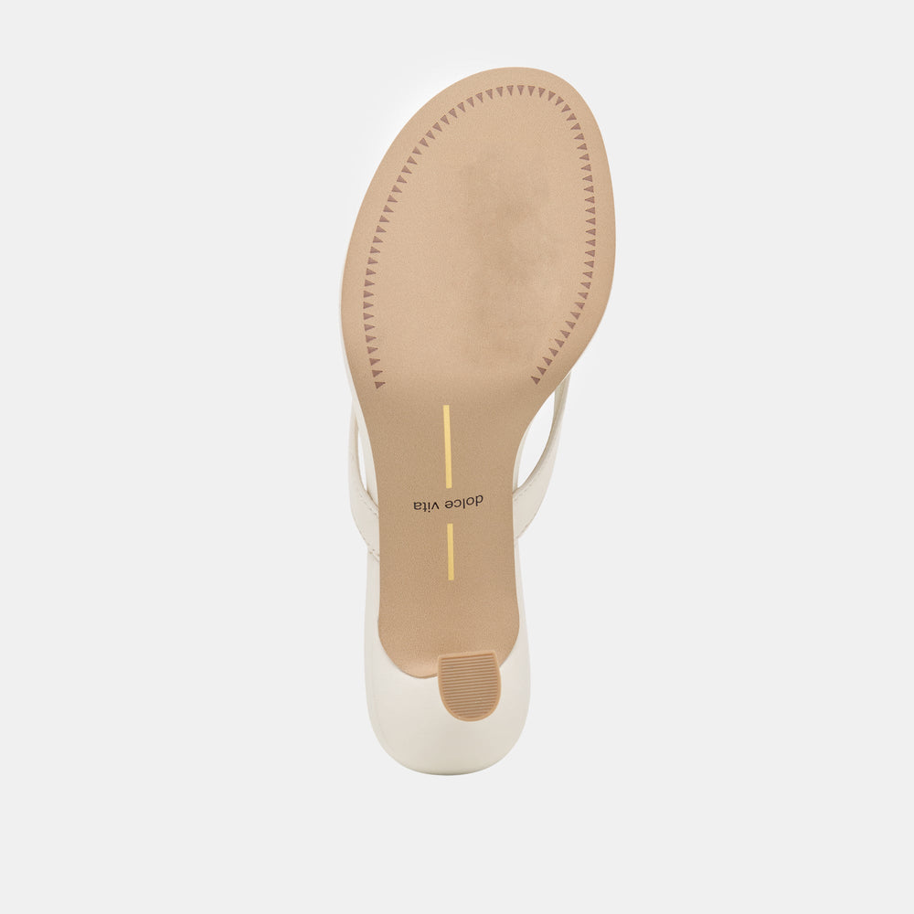 Daksie Lace True White Leather Heels / Dolce Vita