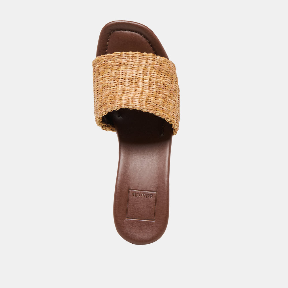Celest Natural Raffia Heels / Dolce Vita