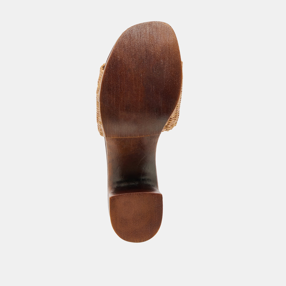 Celest Natural Raffia Heels / Dolce Vita