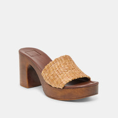 Celest Natural Raffia Heels / Dolce Vita