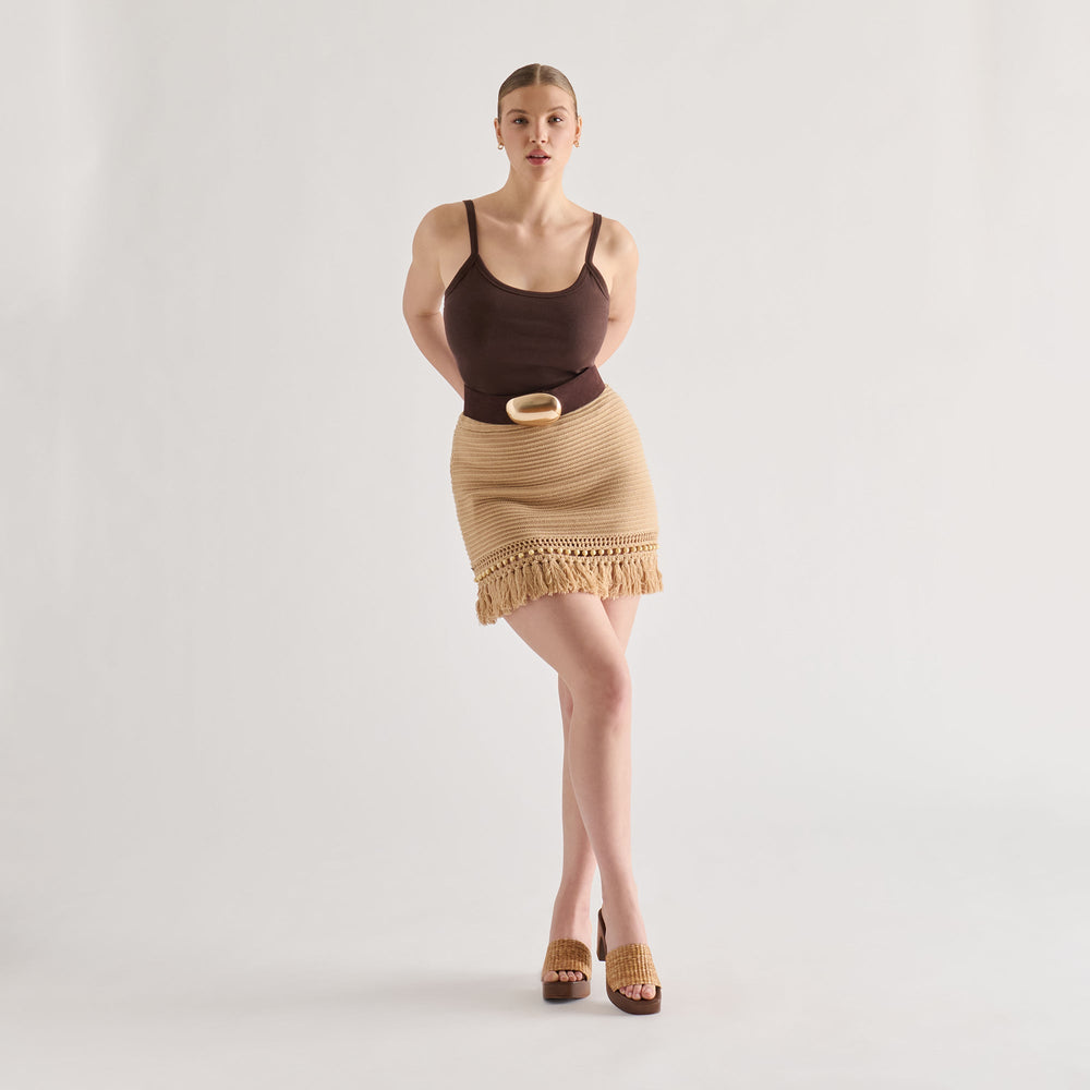 Celest Natural Raffia Heels / Dolce Vita