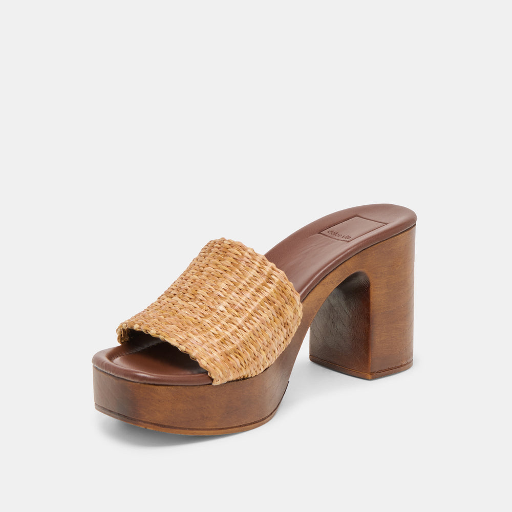 Celest Natural Raffia Heels / Dolce Vita