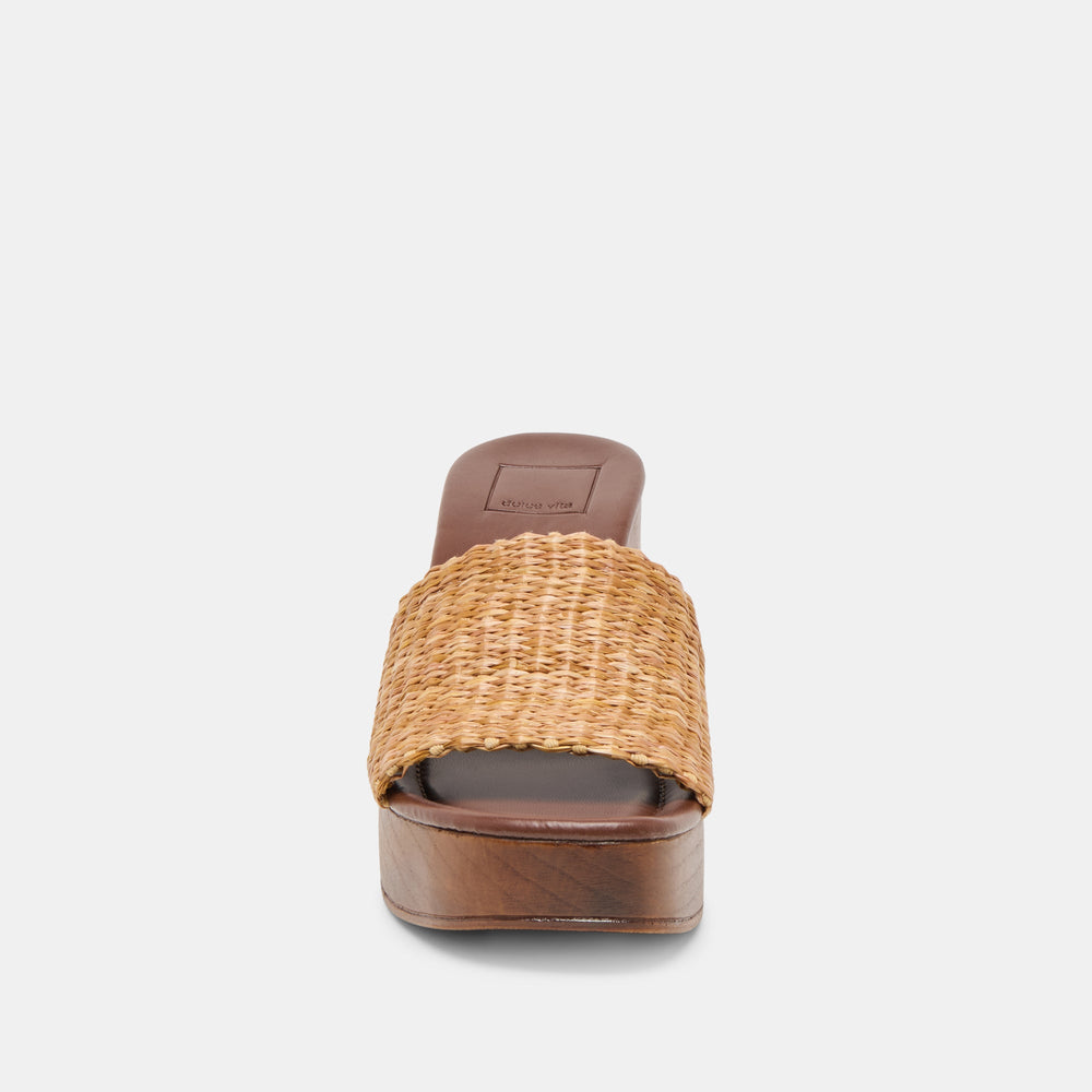 Celest Natural Raffia Heels / Dolce Vita