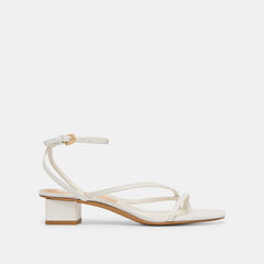 Karlos True White Leather Sandals / Dolce Vita
