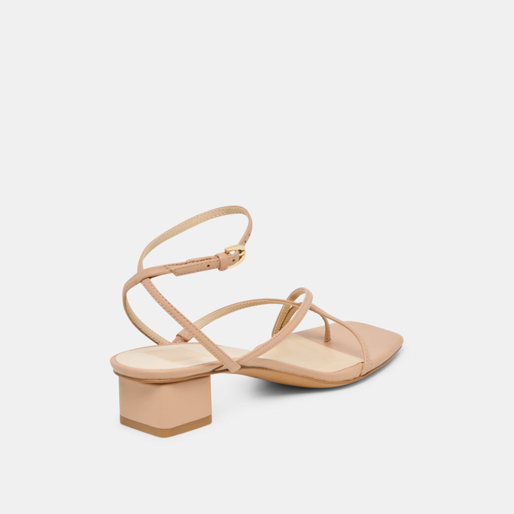 Karlos Wide Lt Tan Leather Sandals / Dolce Vita
