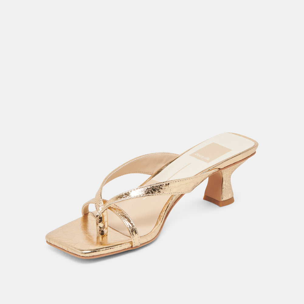 BREVEL HEELS GOLD DISTRESSED LEATHER
 – Dolce Vita / Dolce Vita