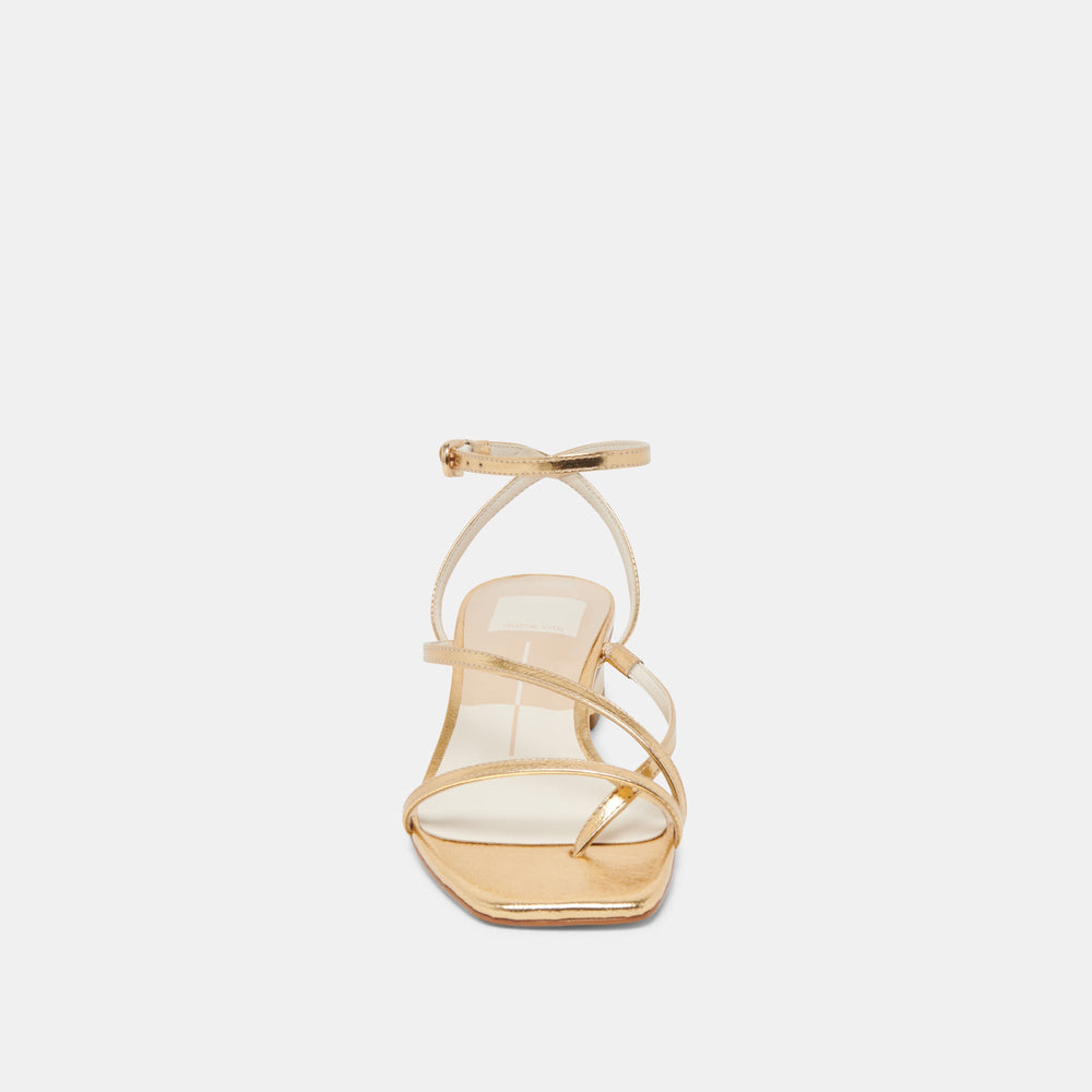 Karlos Wide Gold Metallic Stella Sandals / Dolce Vita