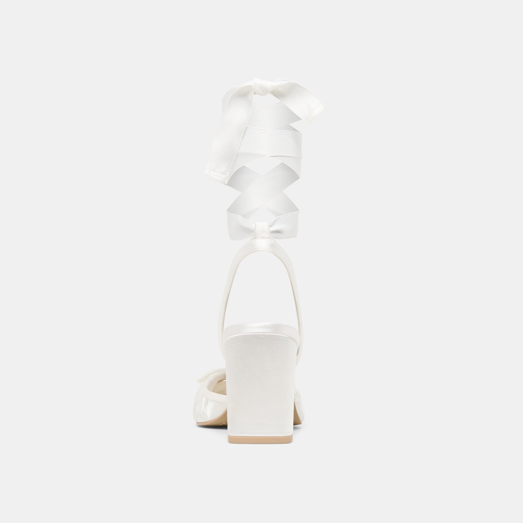 Tisha True White Satin Heels / Dolce Vita