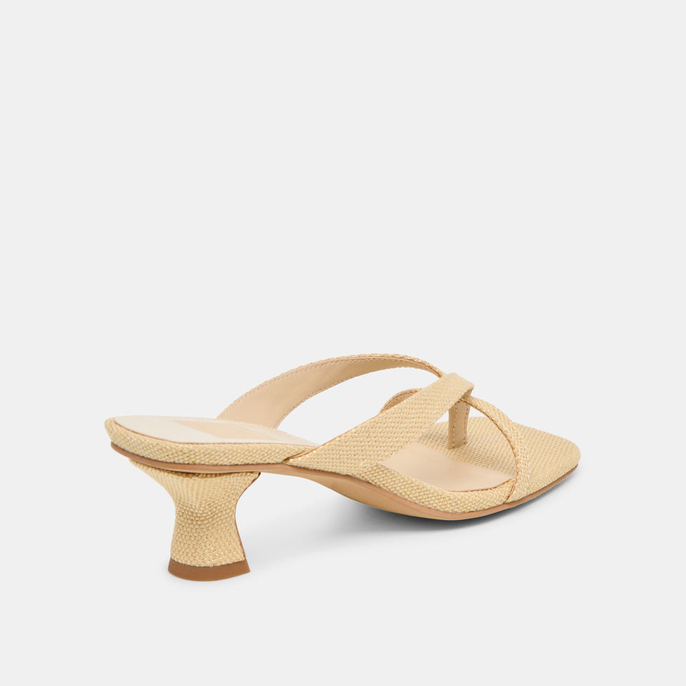 Brevel Natural Raffia Heels / Dolce Vita
